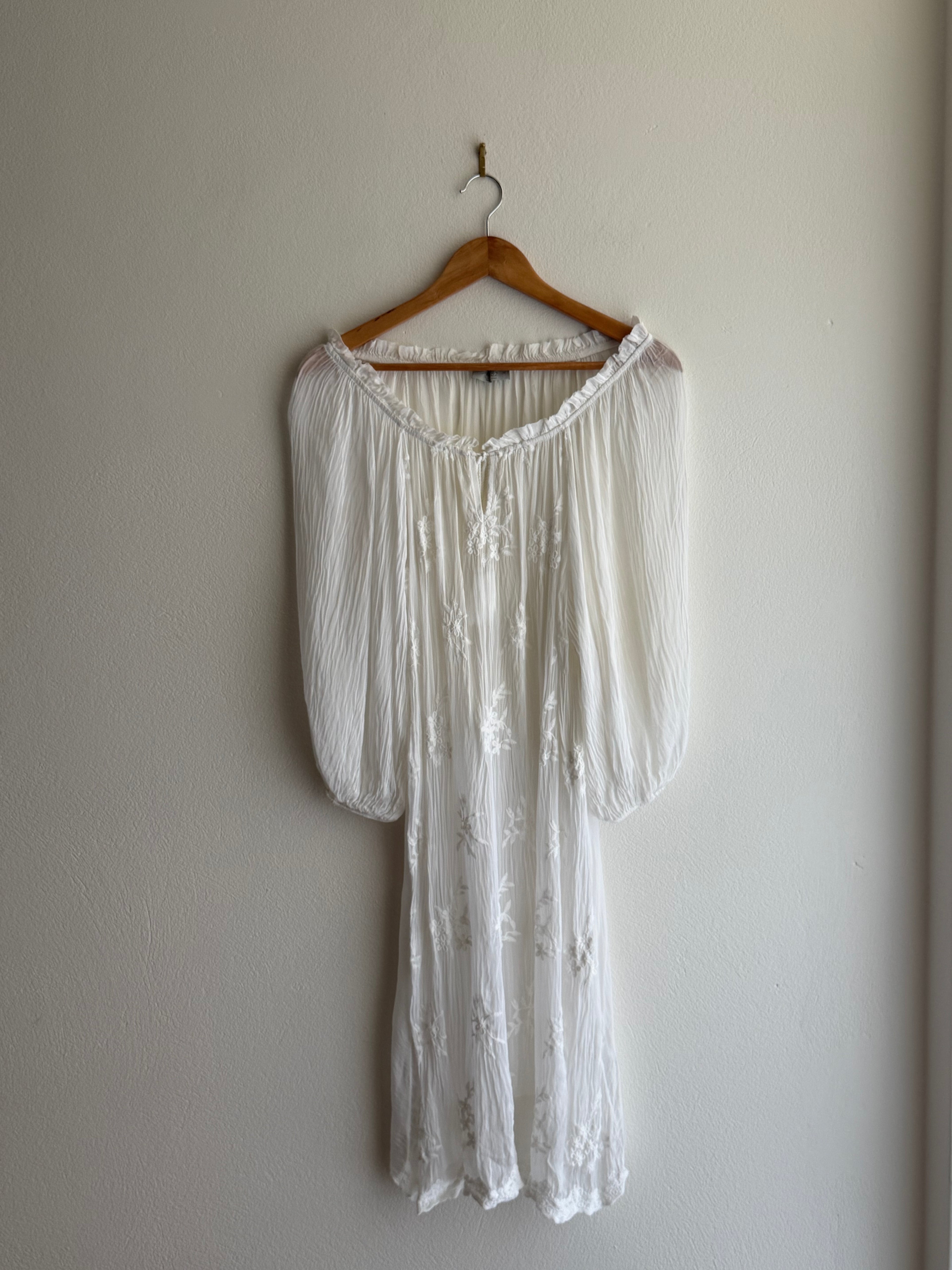 Angela Moda Silk-Blend Sheer Dress