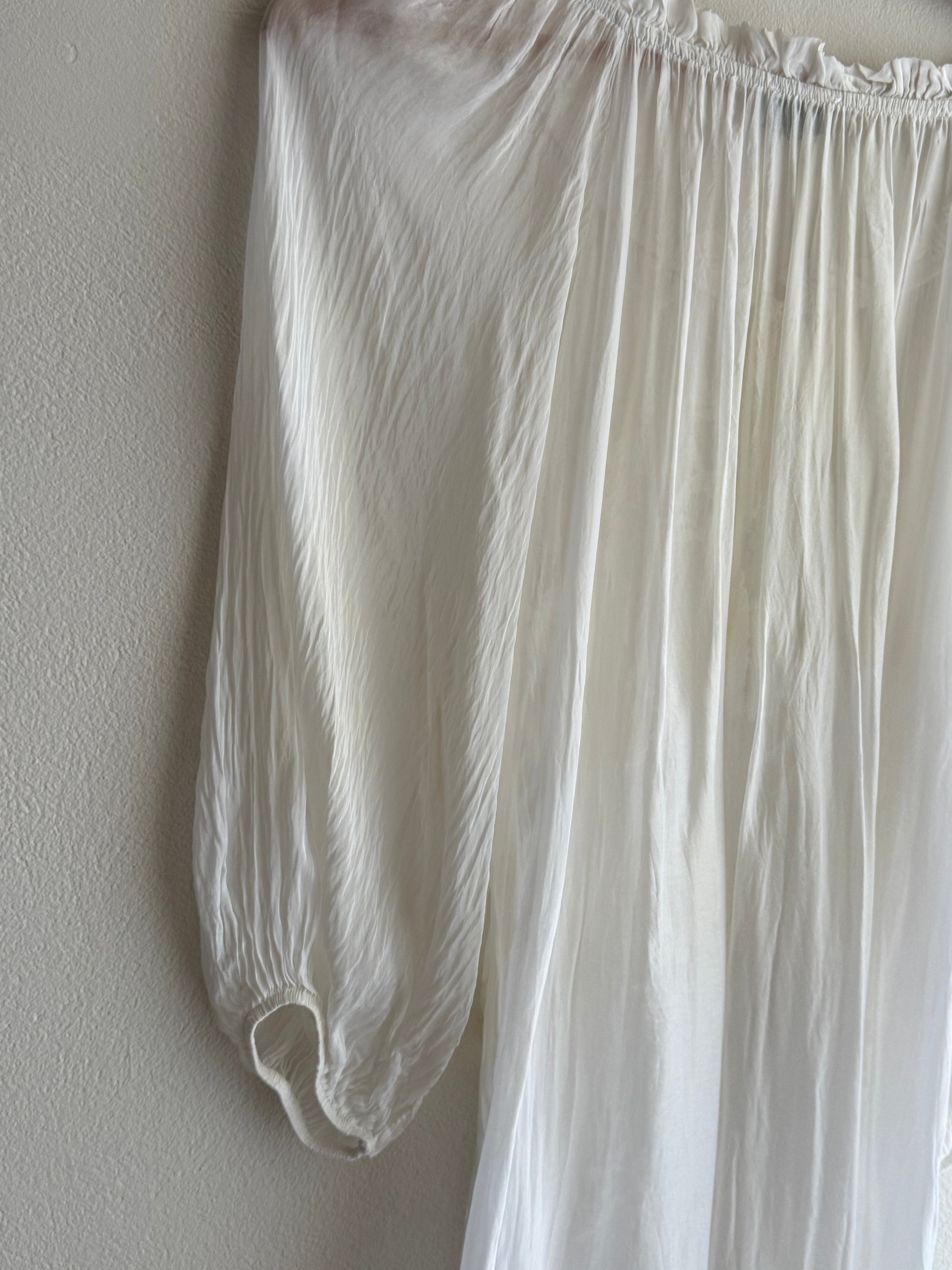 Angela Moda Silk-Blend Sheer Dress