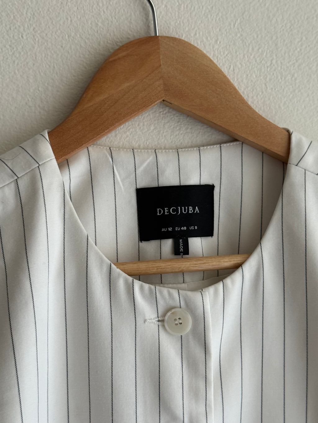 Decjuba Longline Pinstripe Vest Top