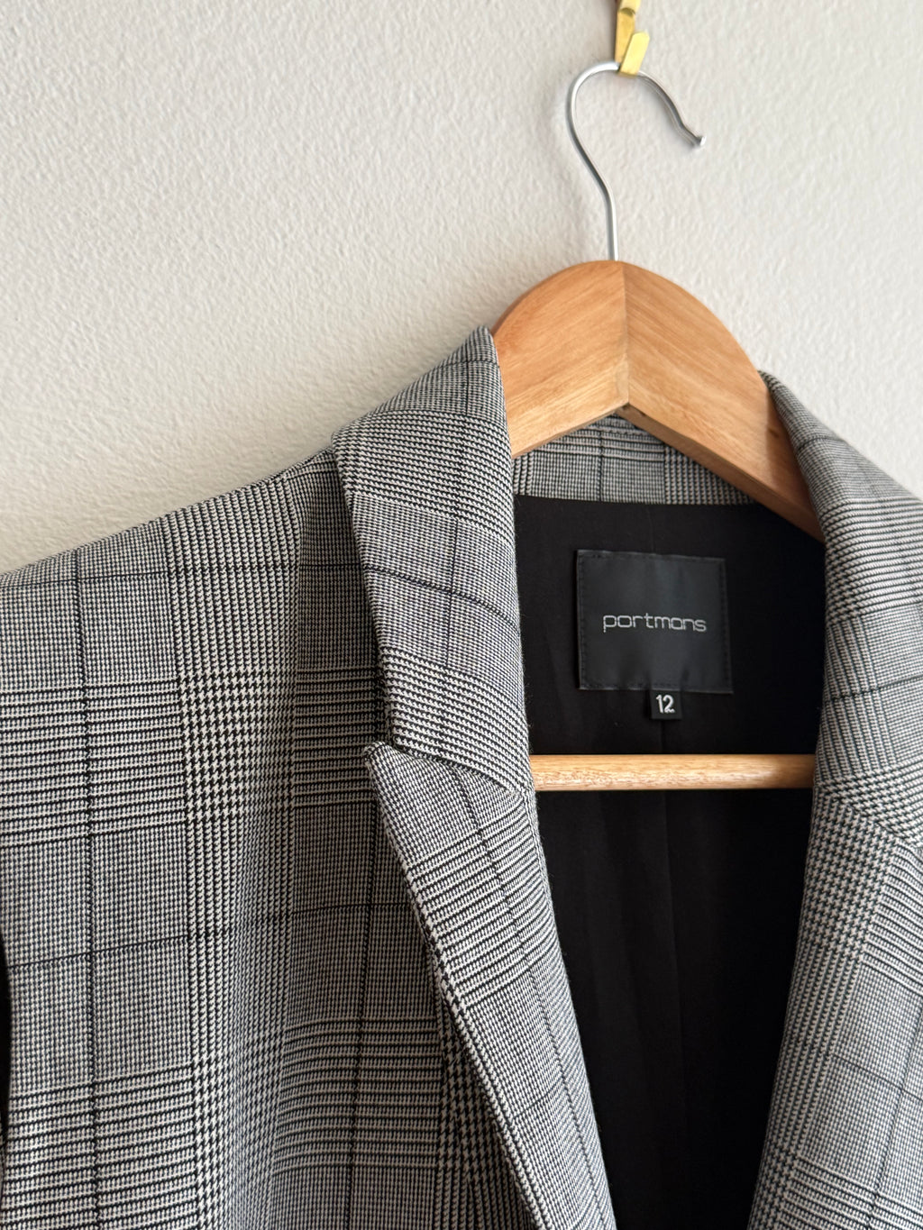 Portmans Grey Check Longline Vest Top