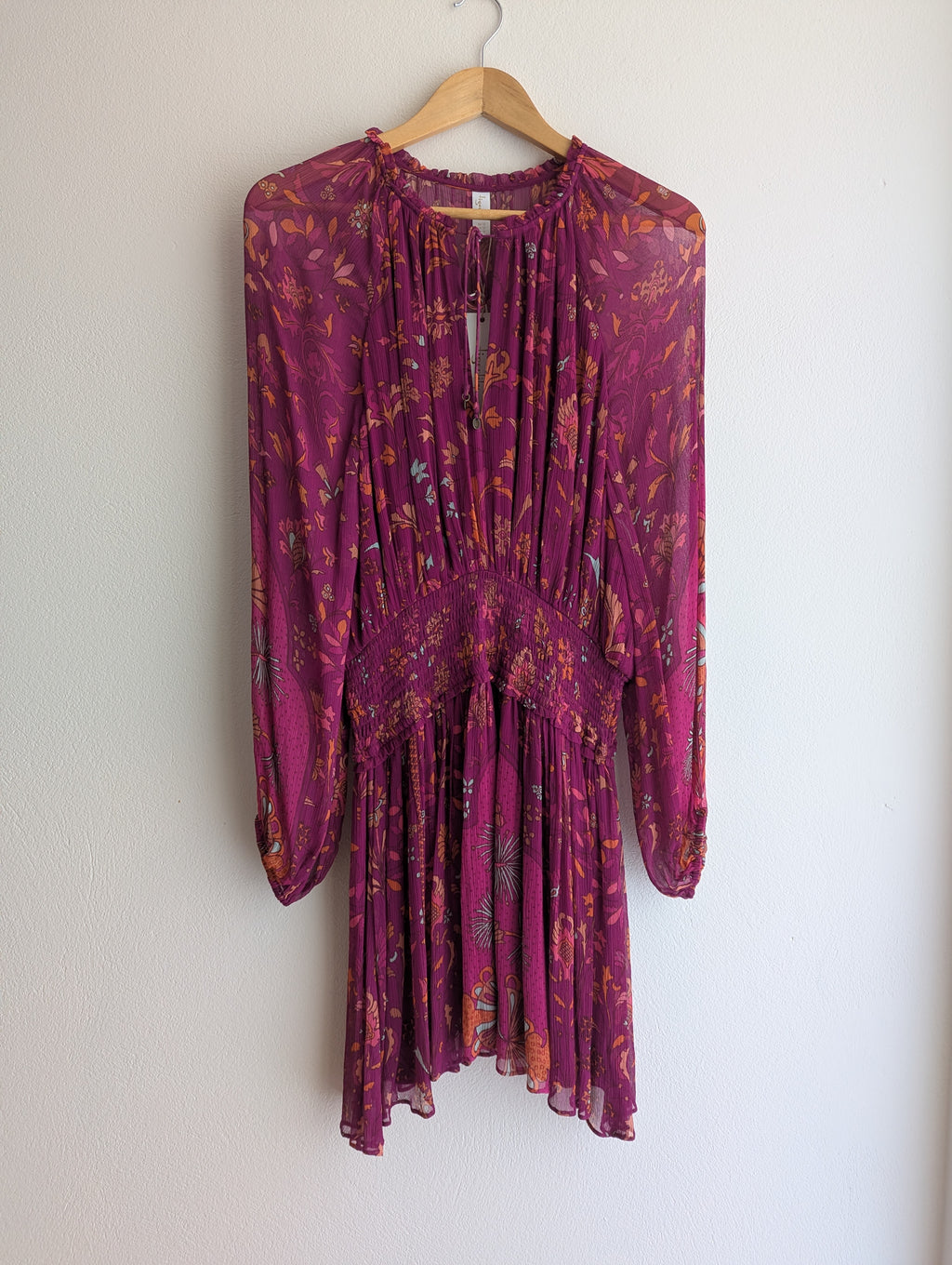 Tigerlily Magenta Long Sleeve Dress
