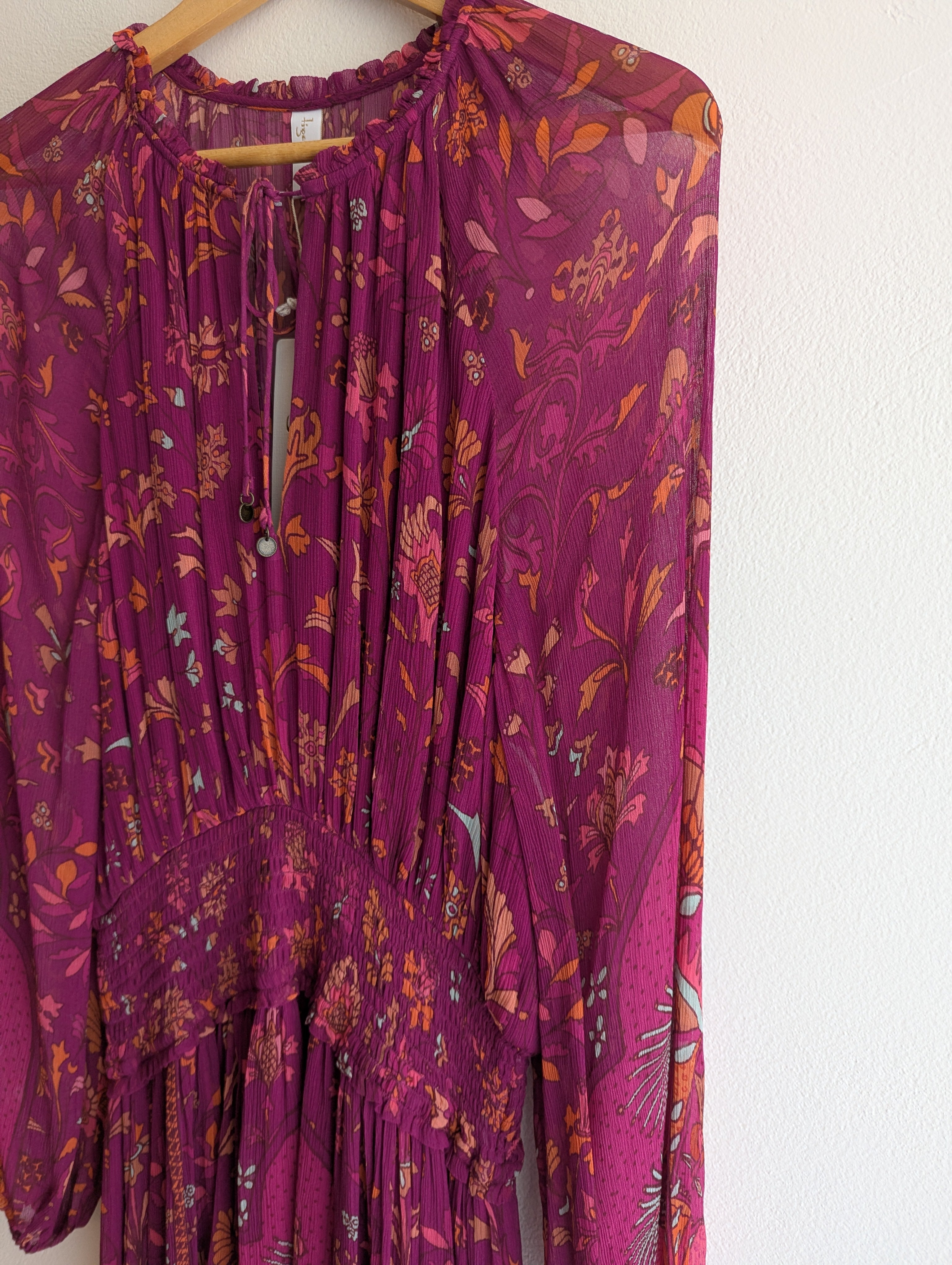 Tigerlily Magenta Long Sleeve Dress