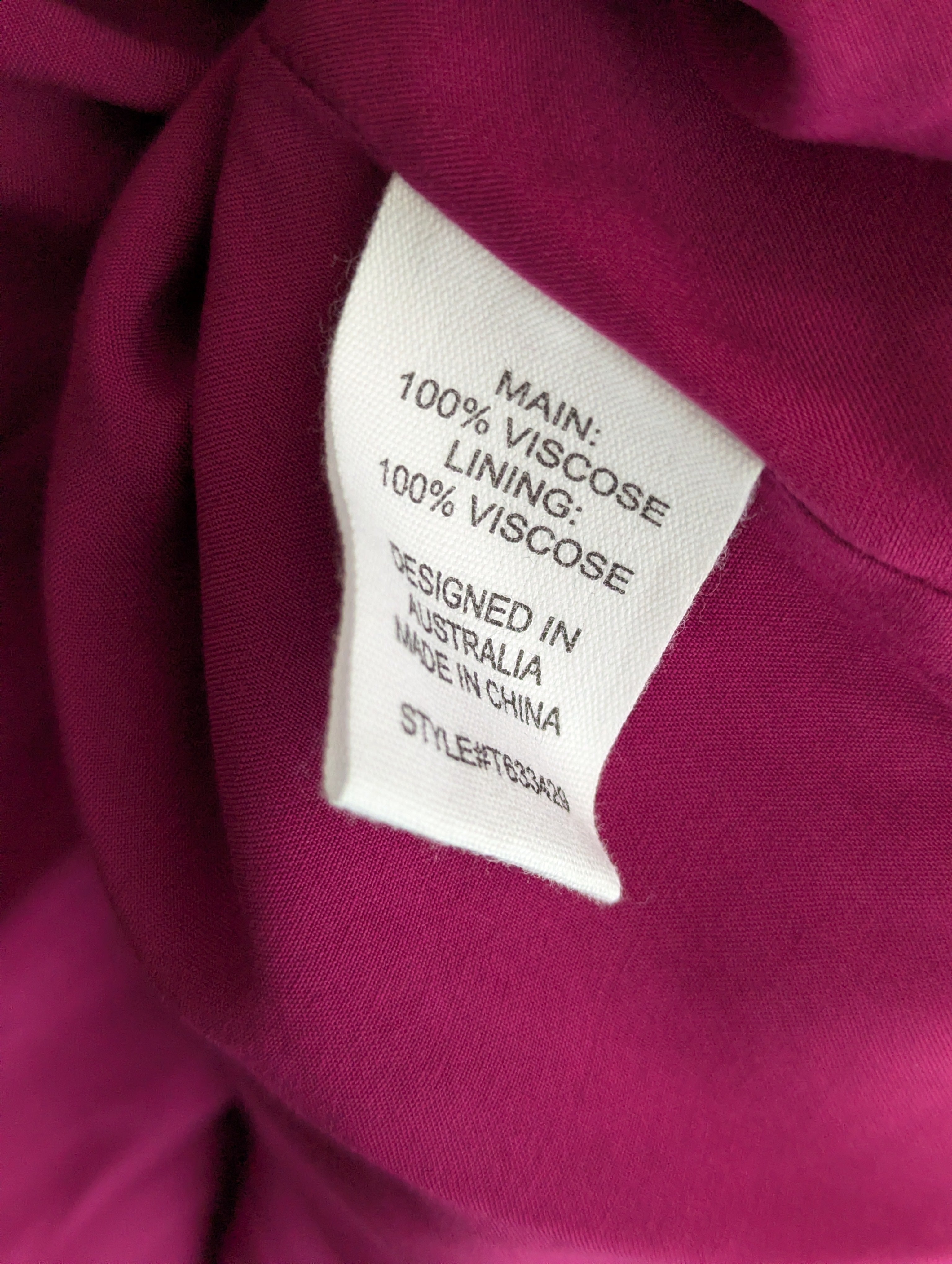 Tigerlily Magenta Long Sleeve Dress