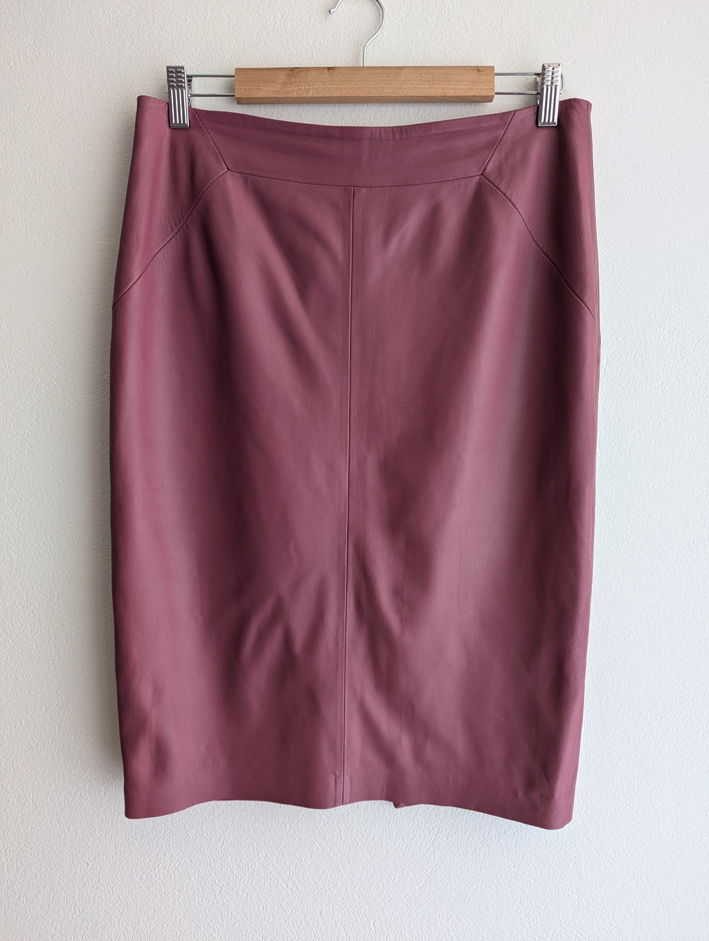 Portmans Burgundy Genuine Leather Skirt