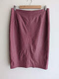 Portmans Burgundy Genuine Leather Skirt