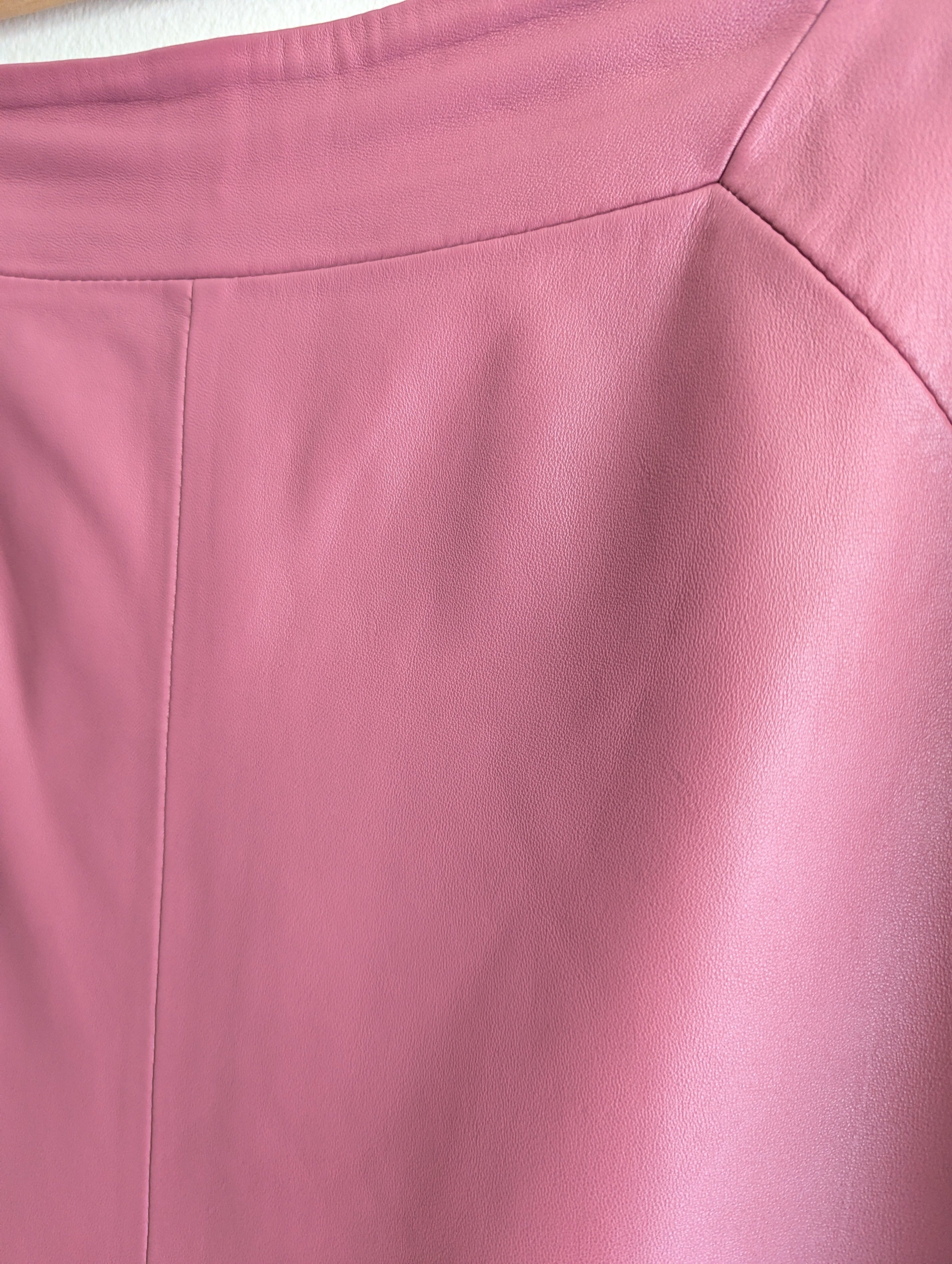 Portmans Burgundy Genuine Leather Skirt