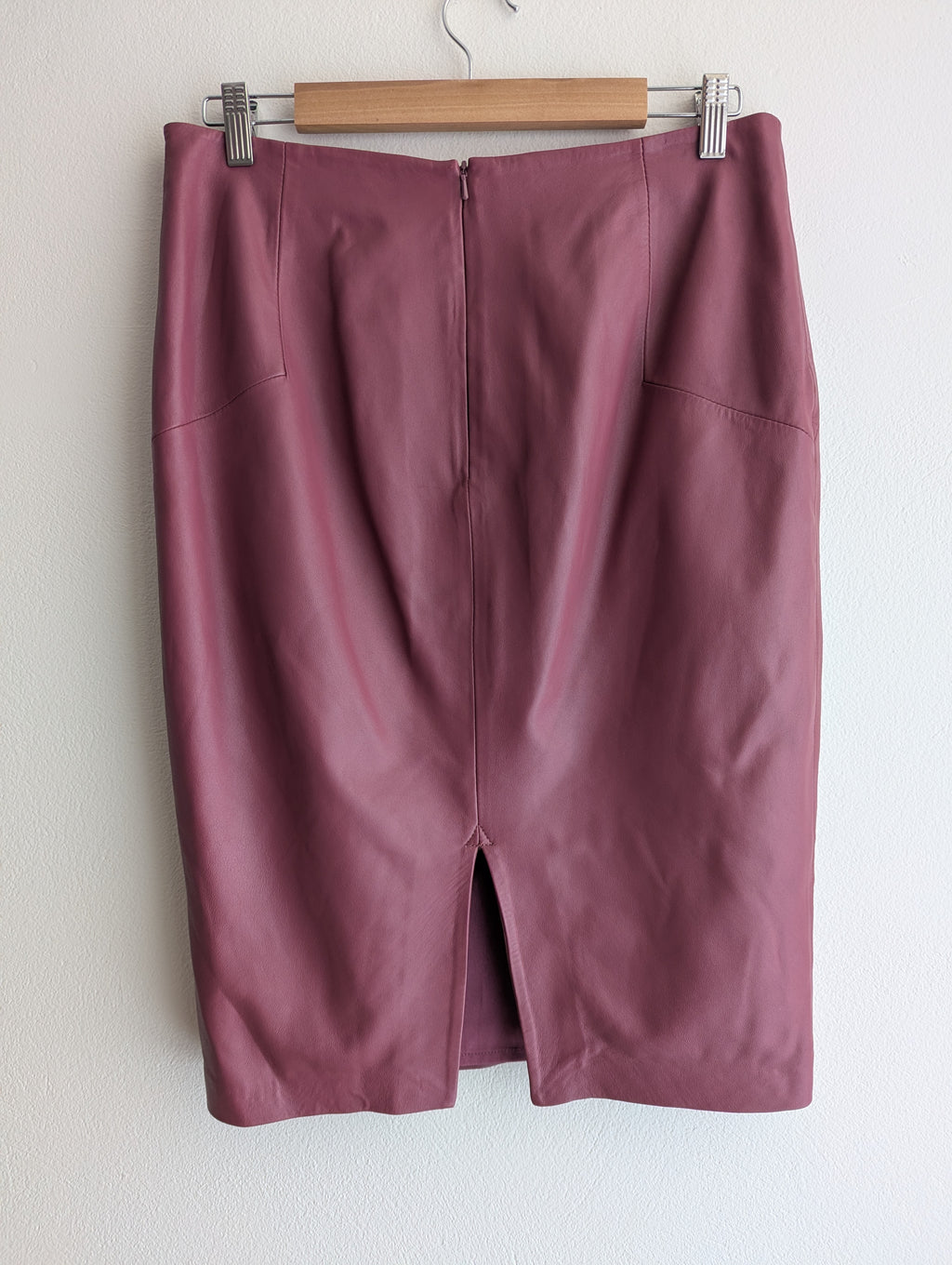 Portmans Burgundy Genuine Leather Skirt
