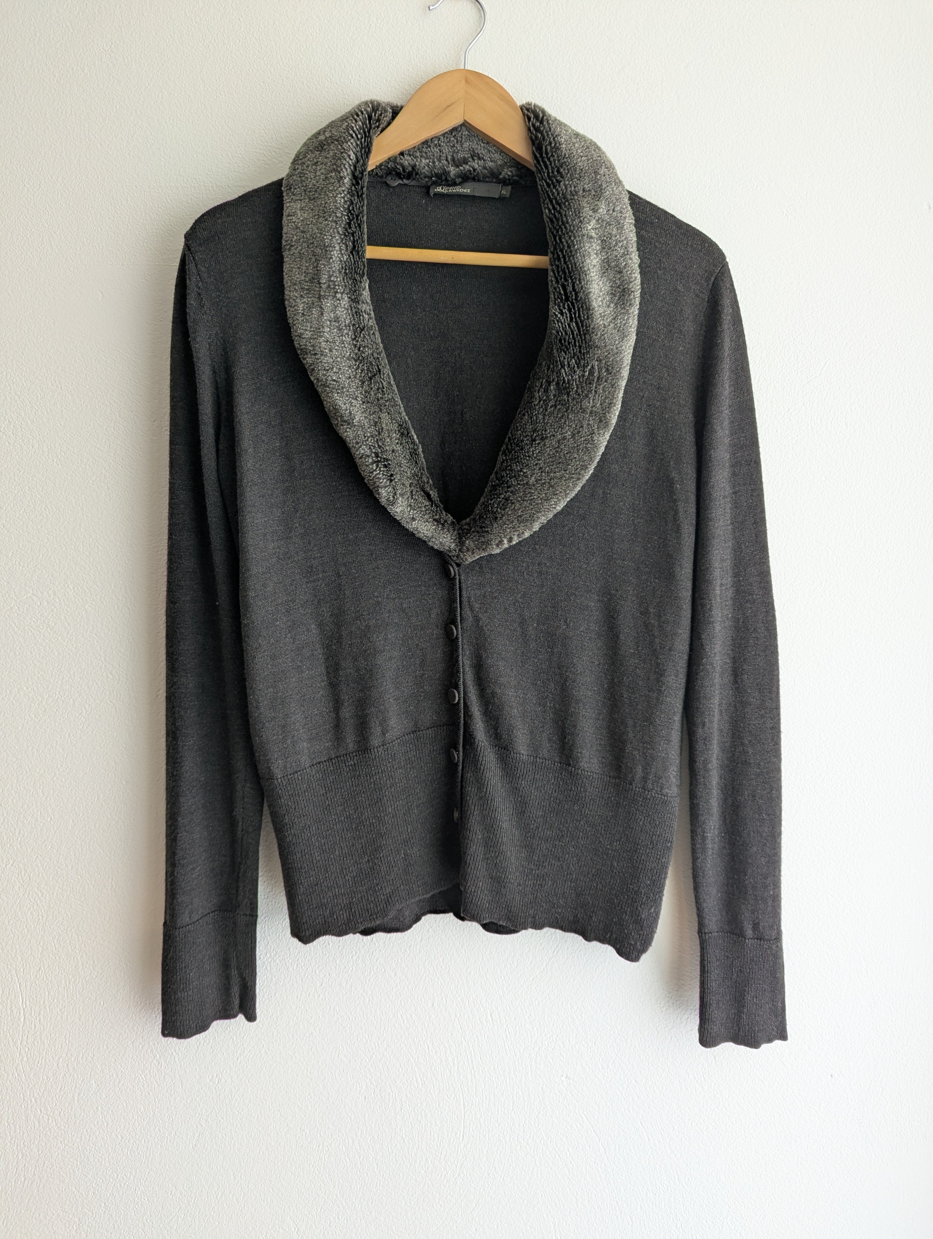 David Lawrence Merino Wool Cardigan