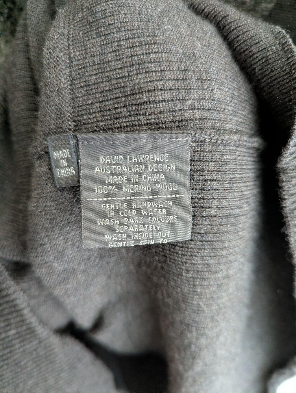 David Lawrence Merino Wool Cardigan