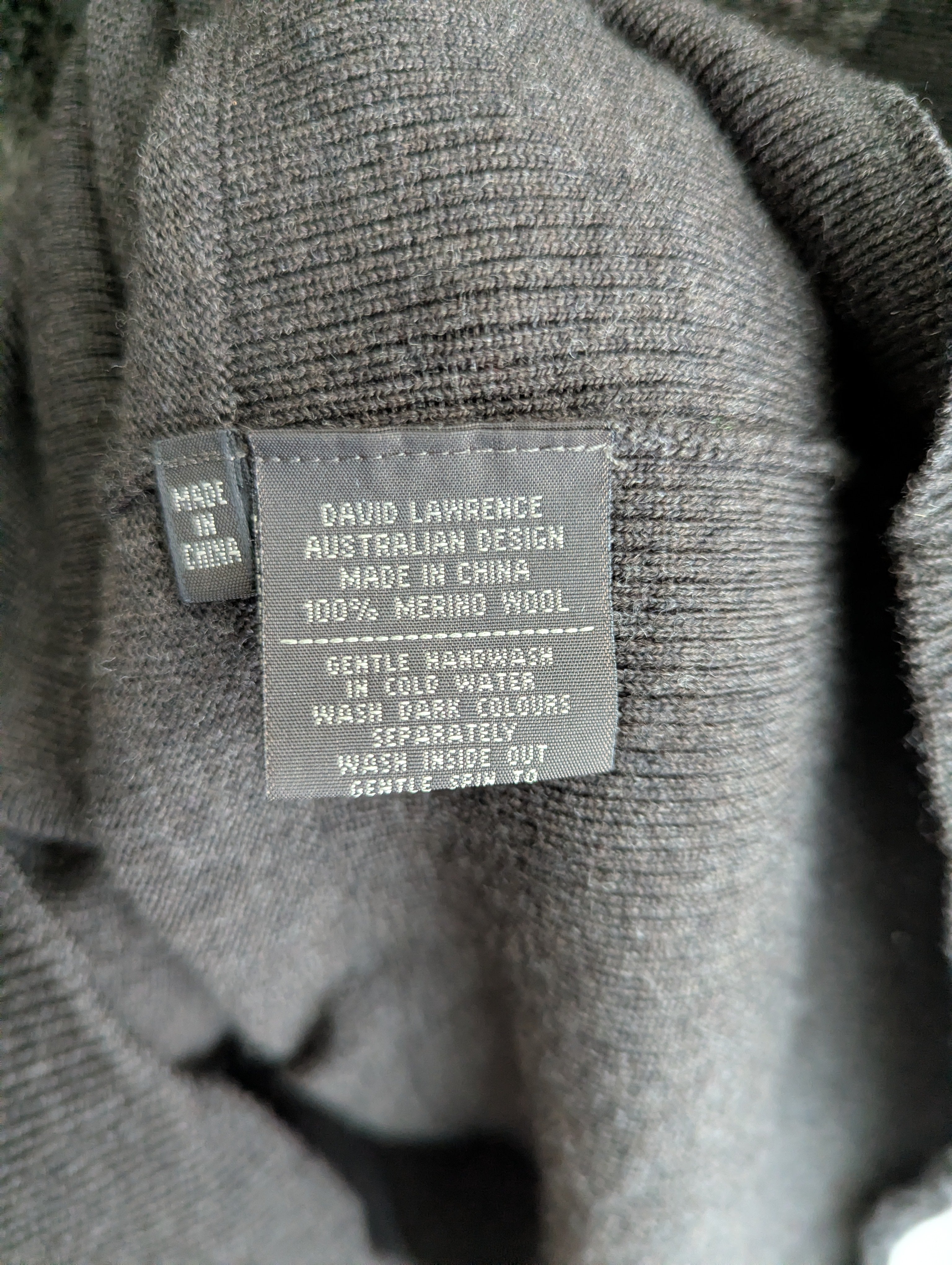 David Lawrence Merino Wool Cardigan