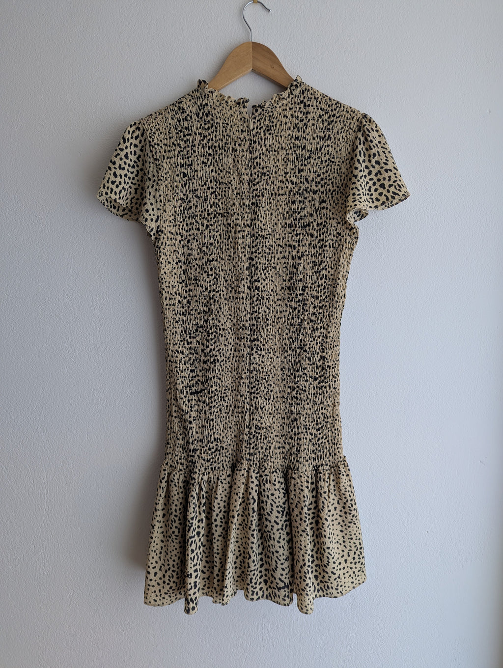 Seed Heritage Cheetah Print Shirred Dress