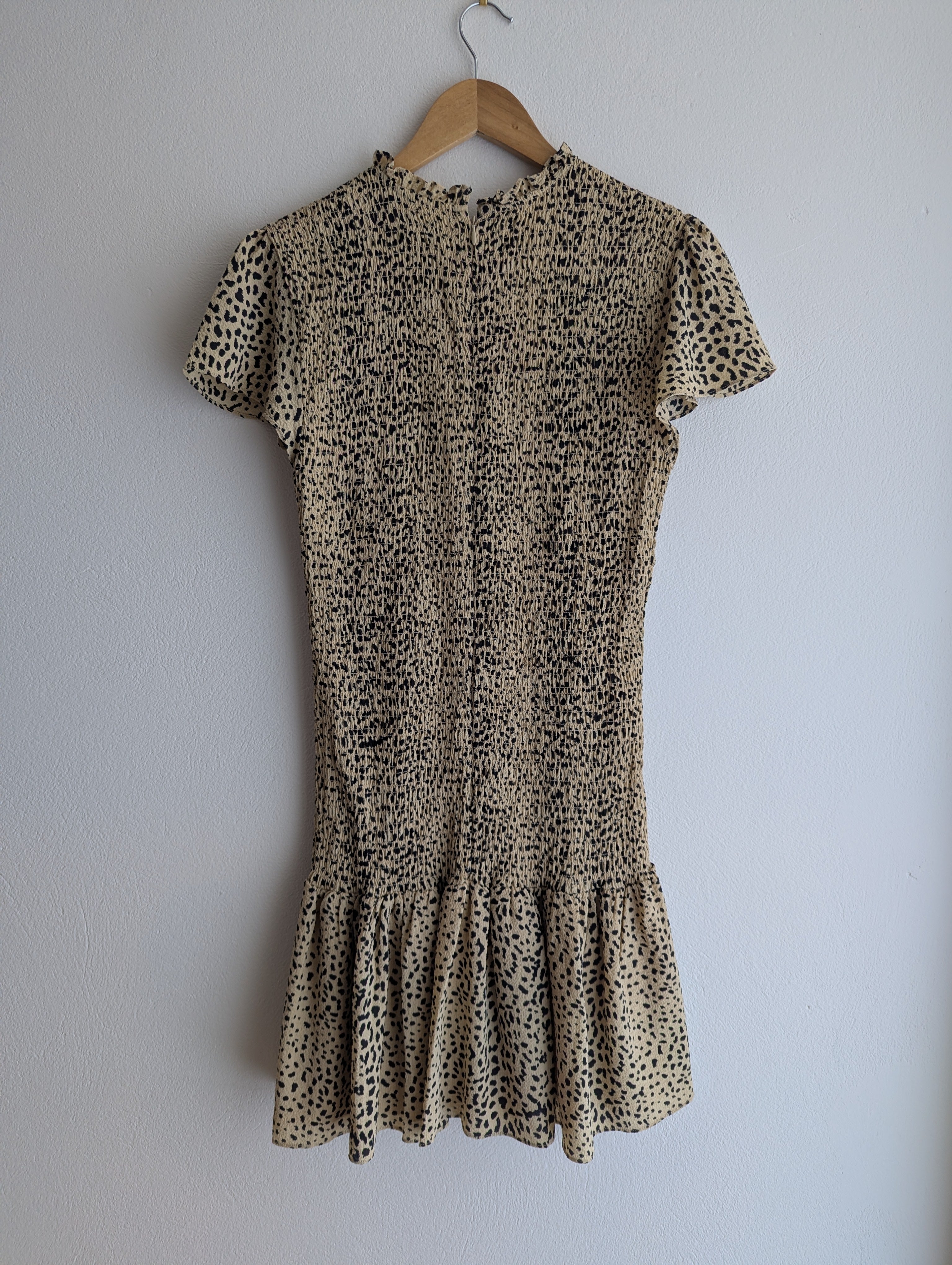 Seed Heritage Cheetah Print Shirred Dress