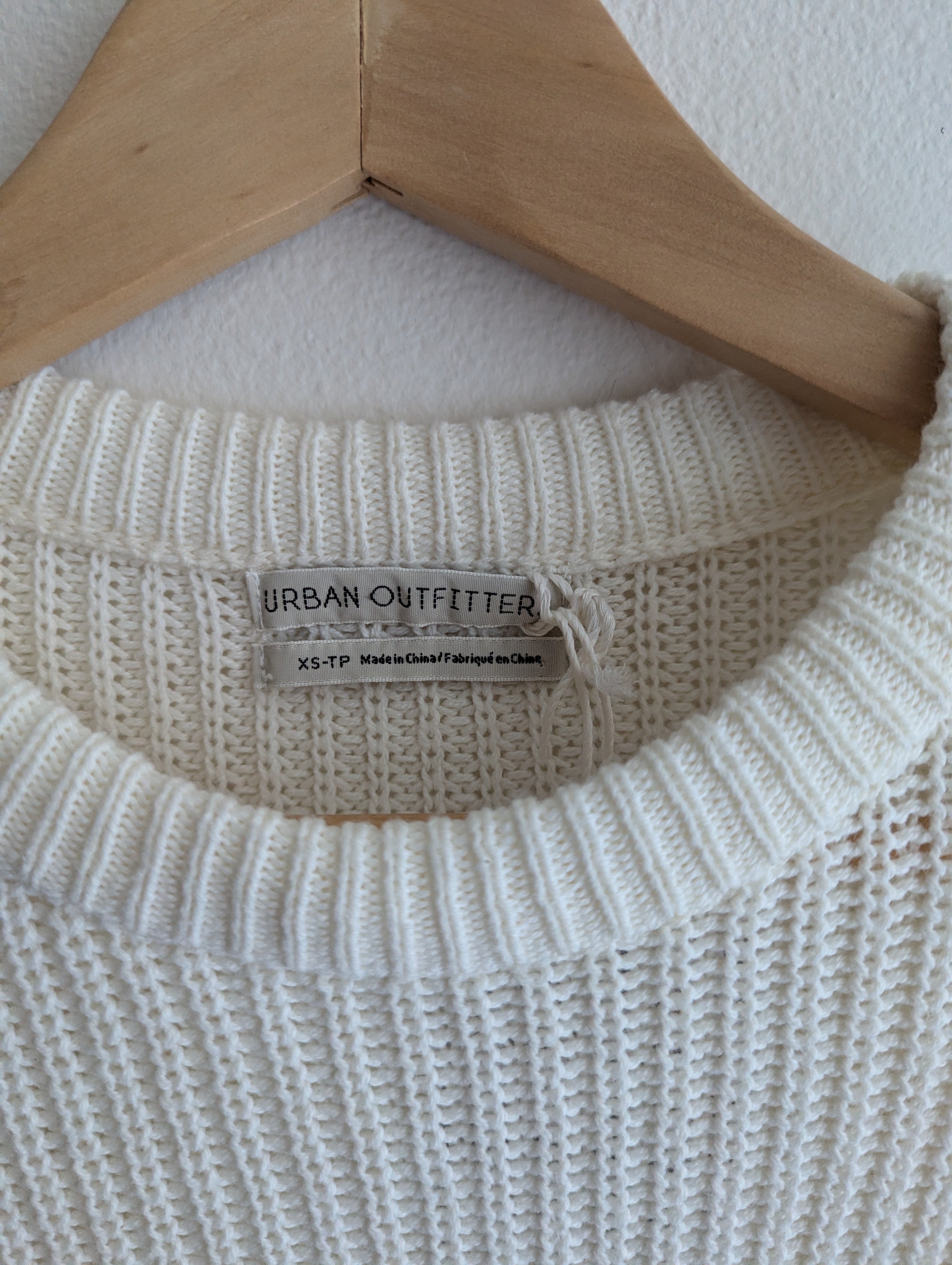 Urban Outfitters Ribbed Cream Jumper