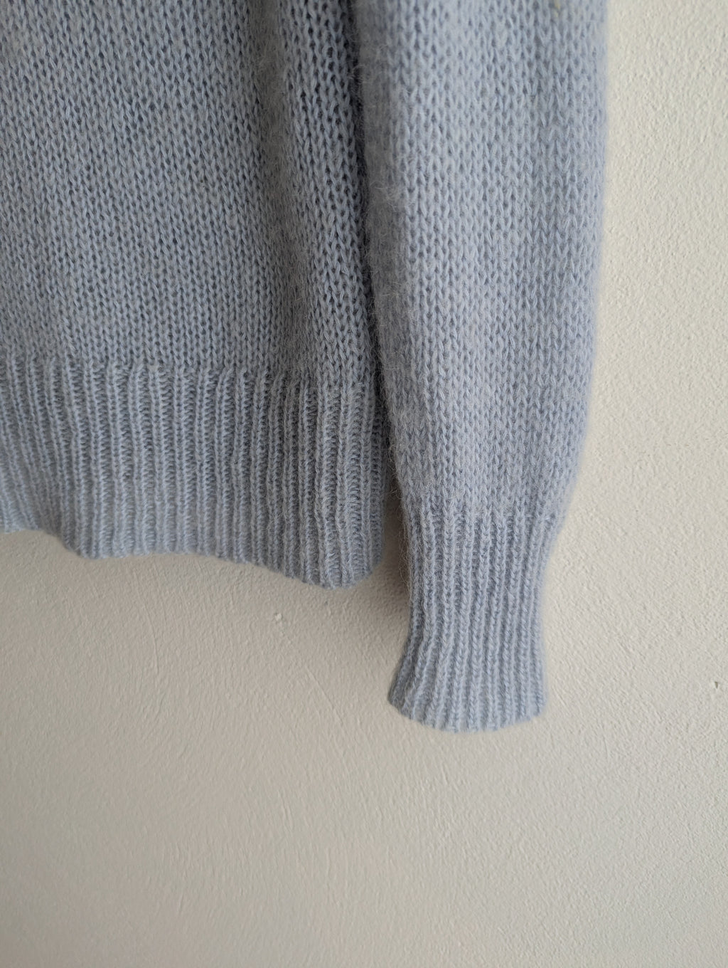 Country Road Blue Off-Shoulder Jumper