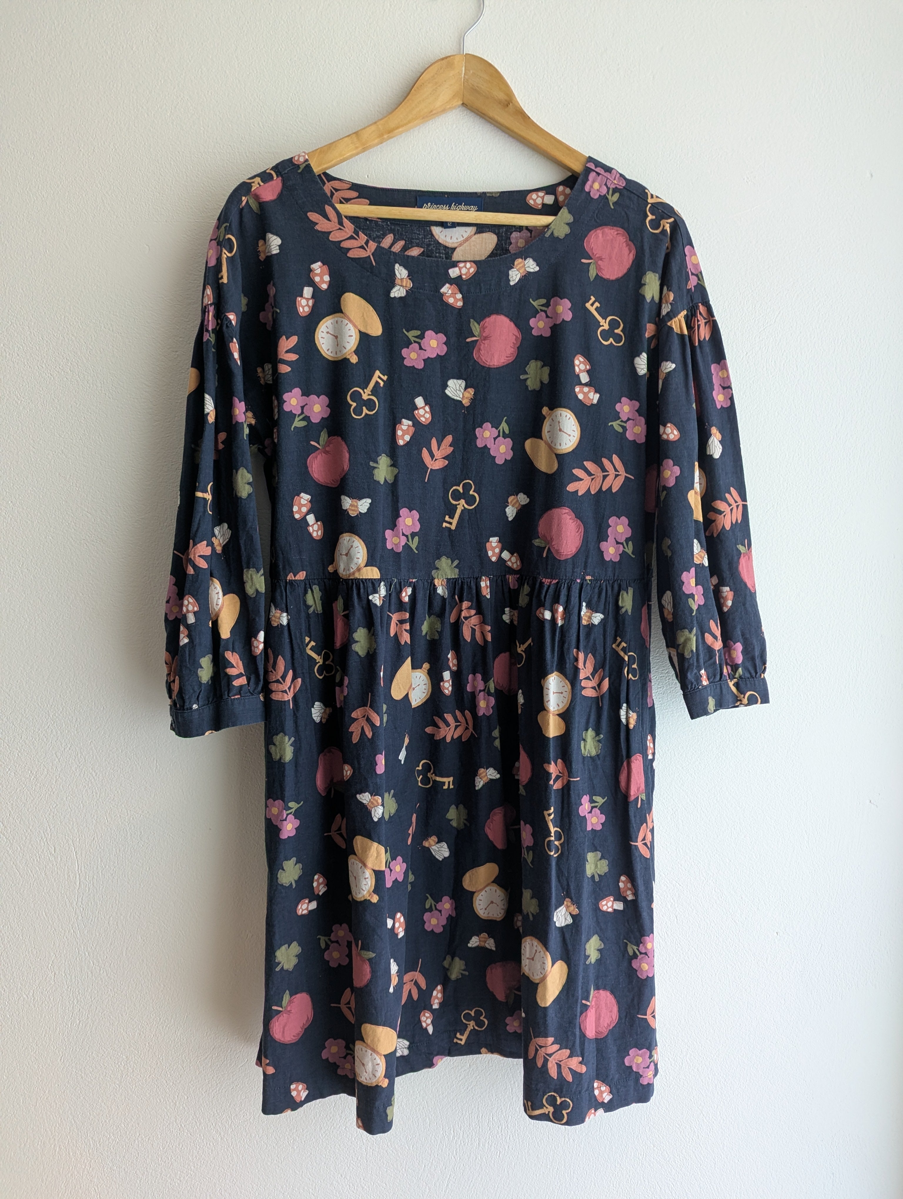Princess Highway Navy Print Dress