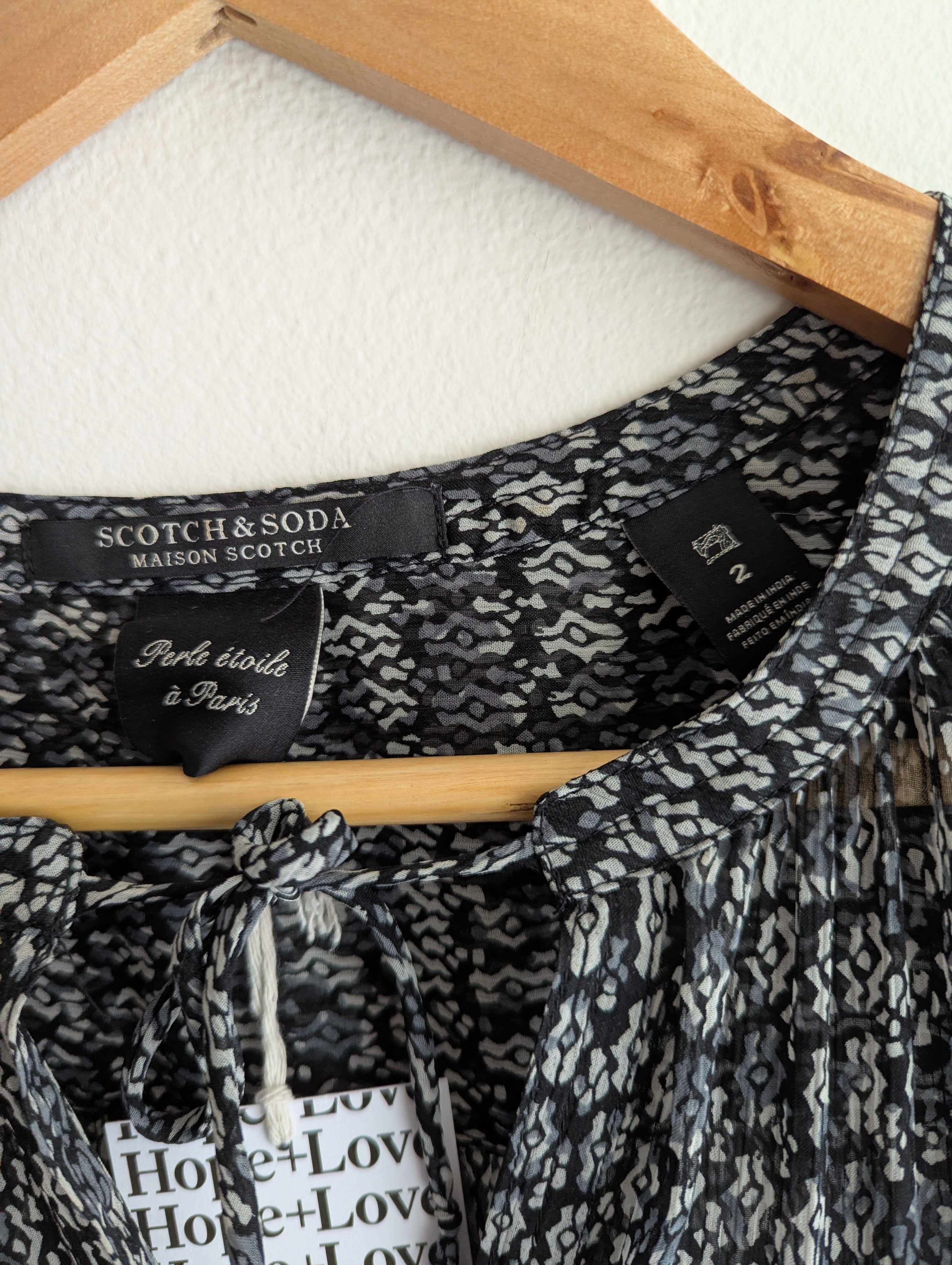 Scotch & Soda Sheer Geometric Print Dress