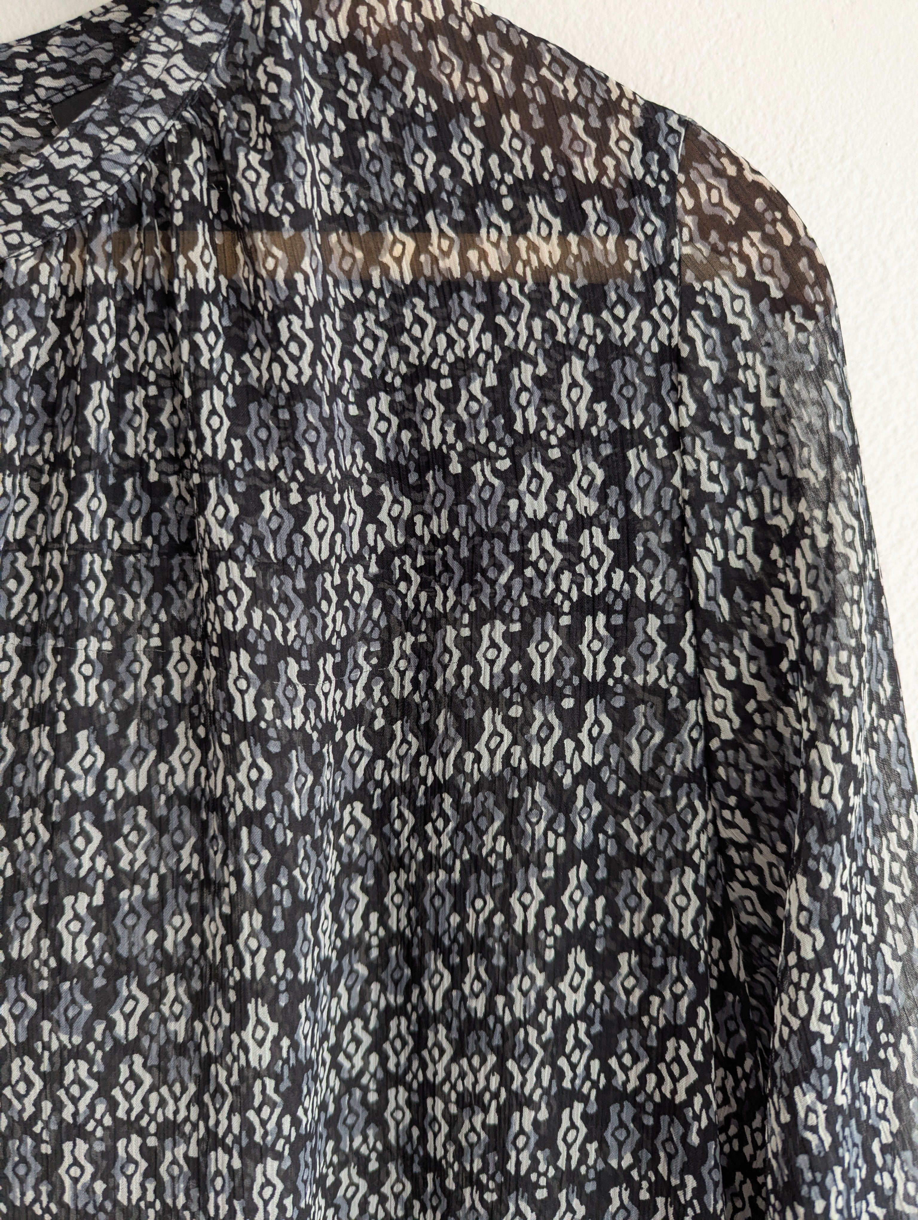 Scotch & Soda Sheer Geometric Print Dress
