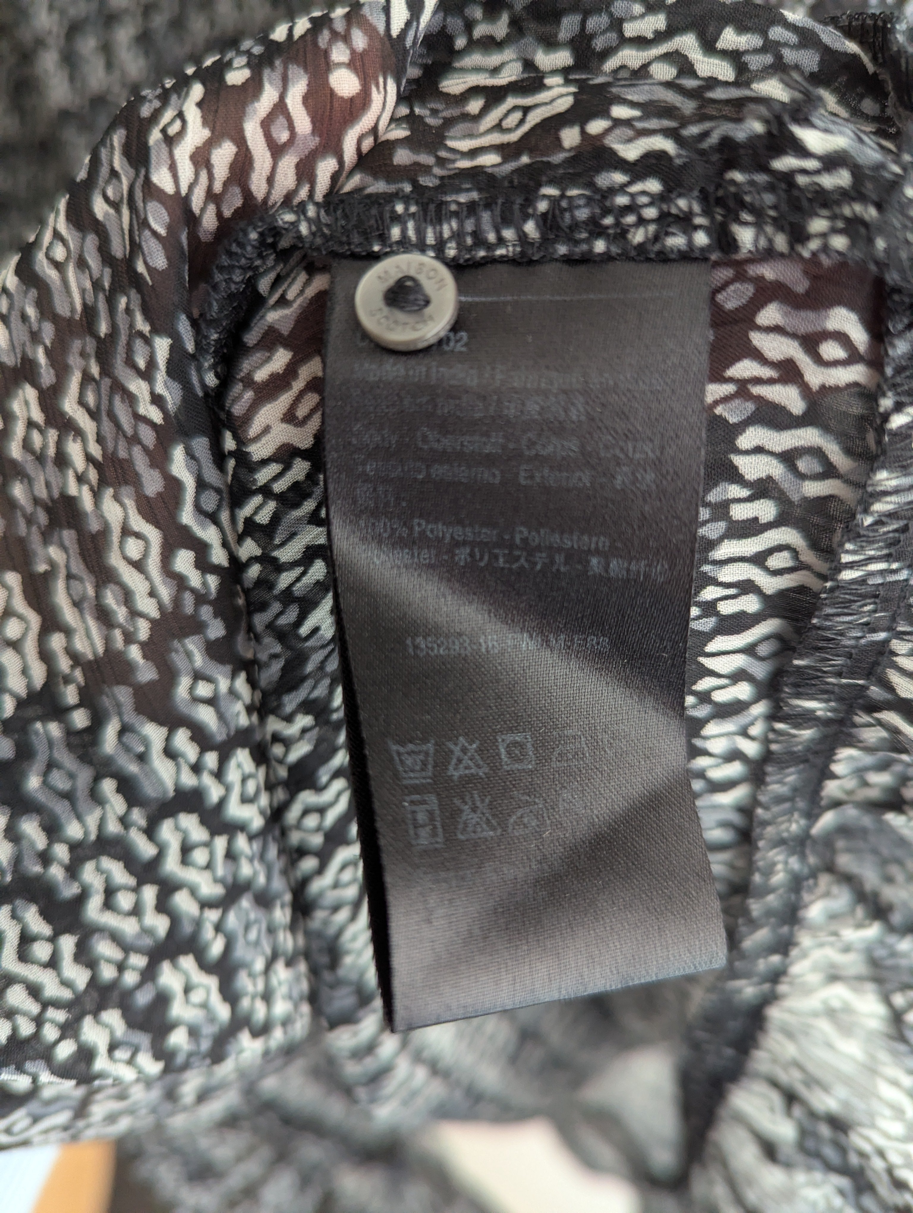 Scotch & Soda Sheer Geometric Print Dress