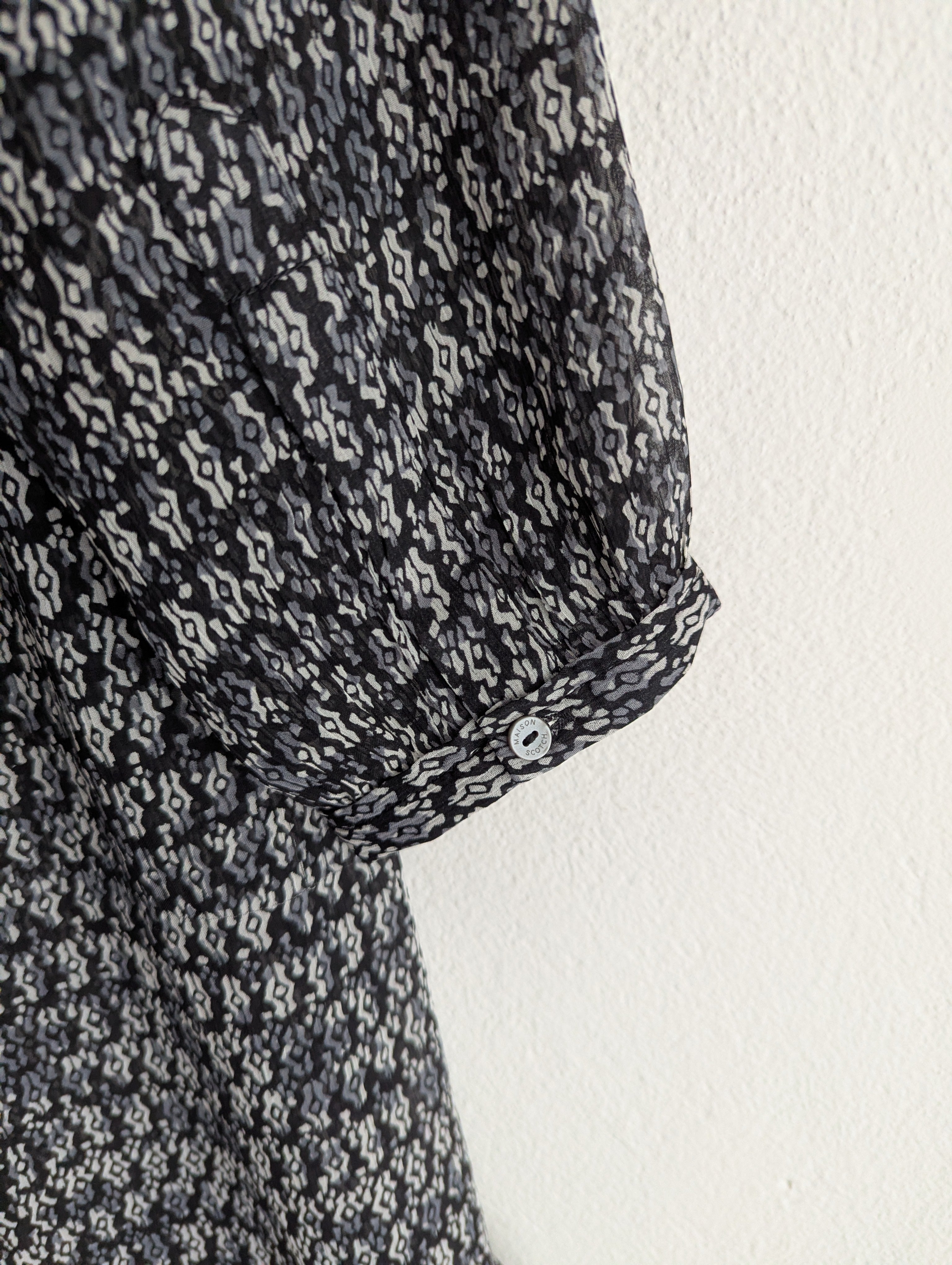 Scotch & Soda Sheer Geometric Print Dress