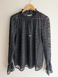 Veronika Maine Sheer Long Sleeve Top