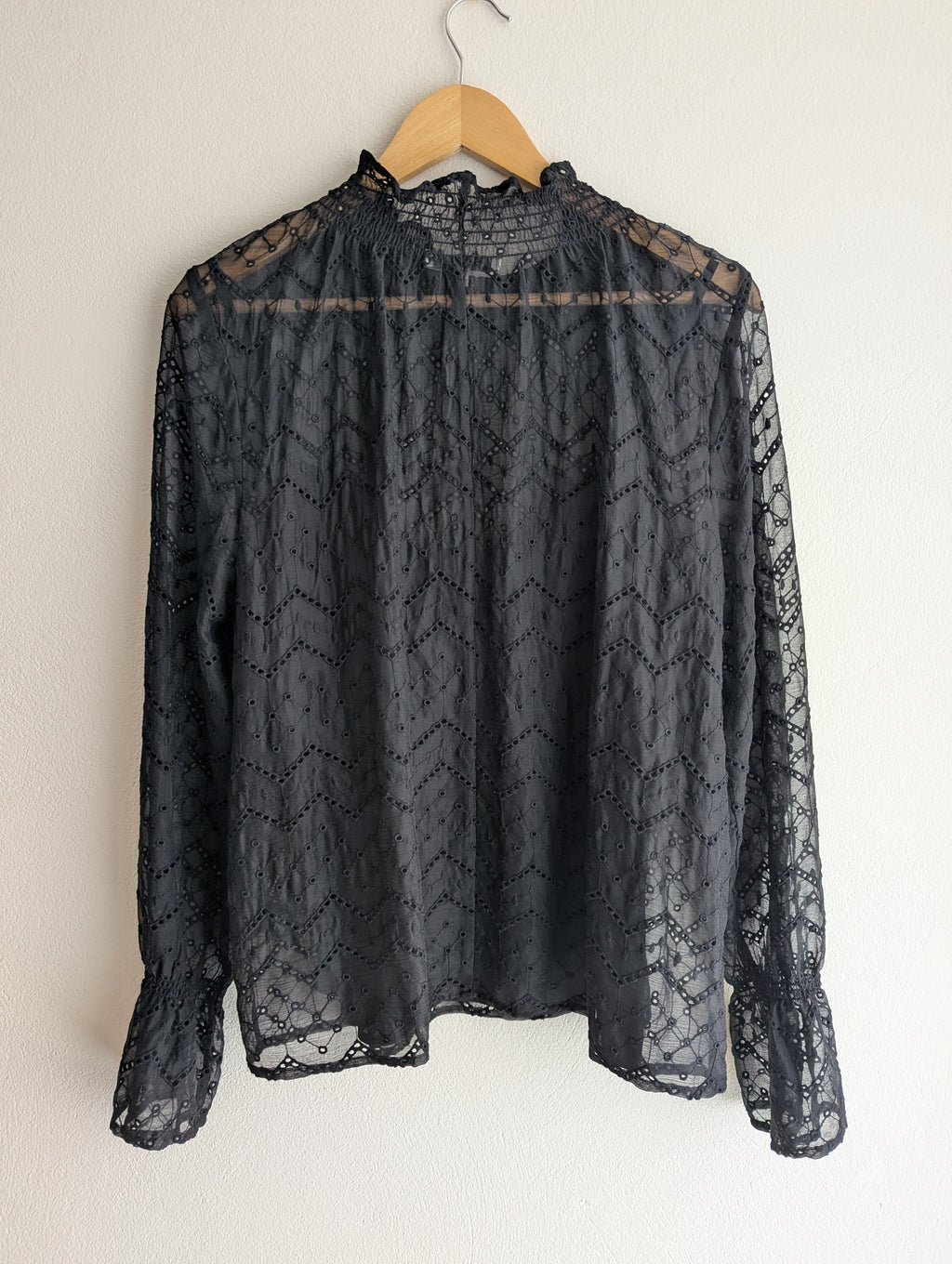 Veronika Maine Sheer Long Sleeve Top