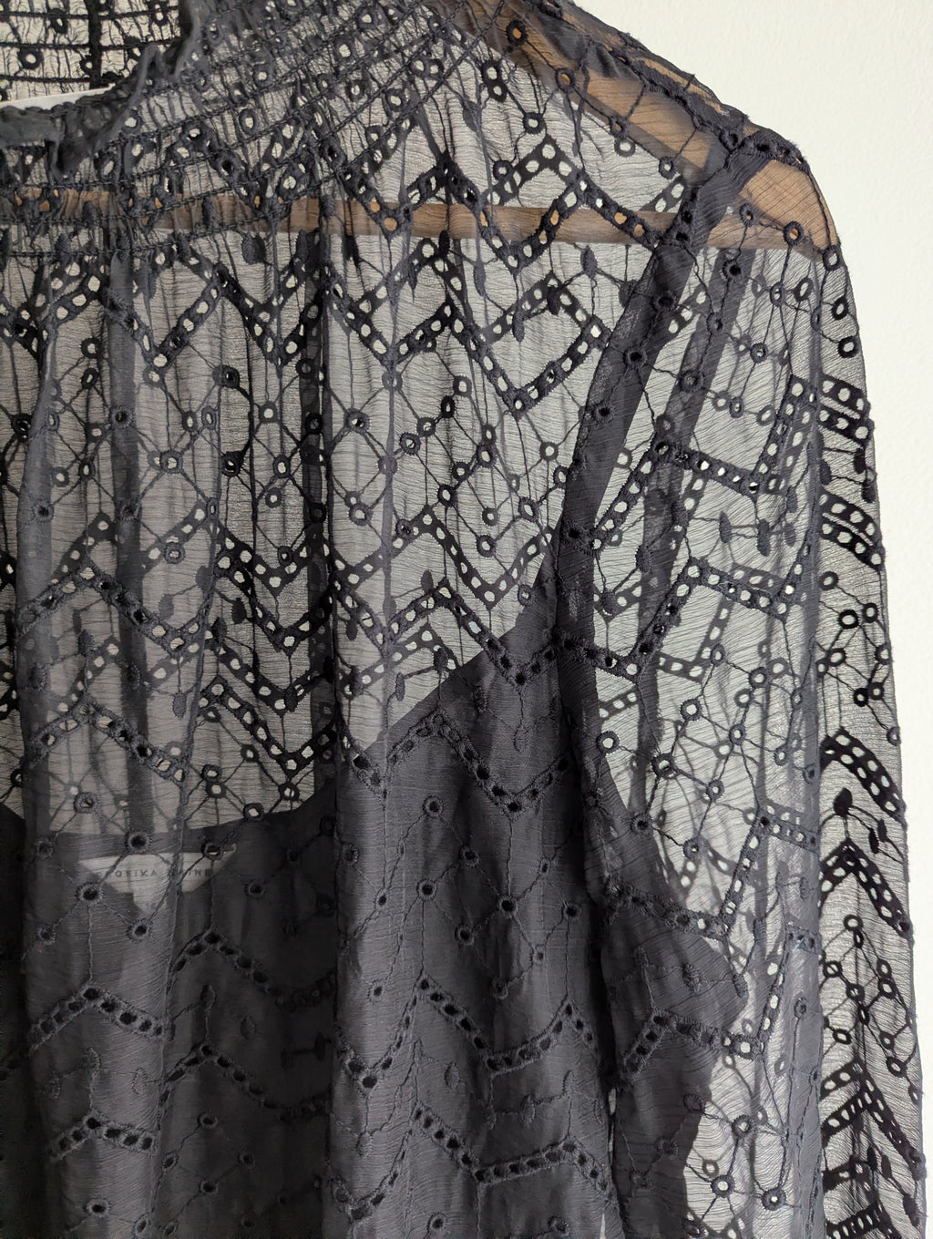 Veronika Maine Sheer Long Sleeve Top