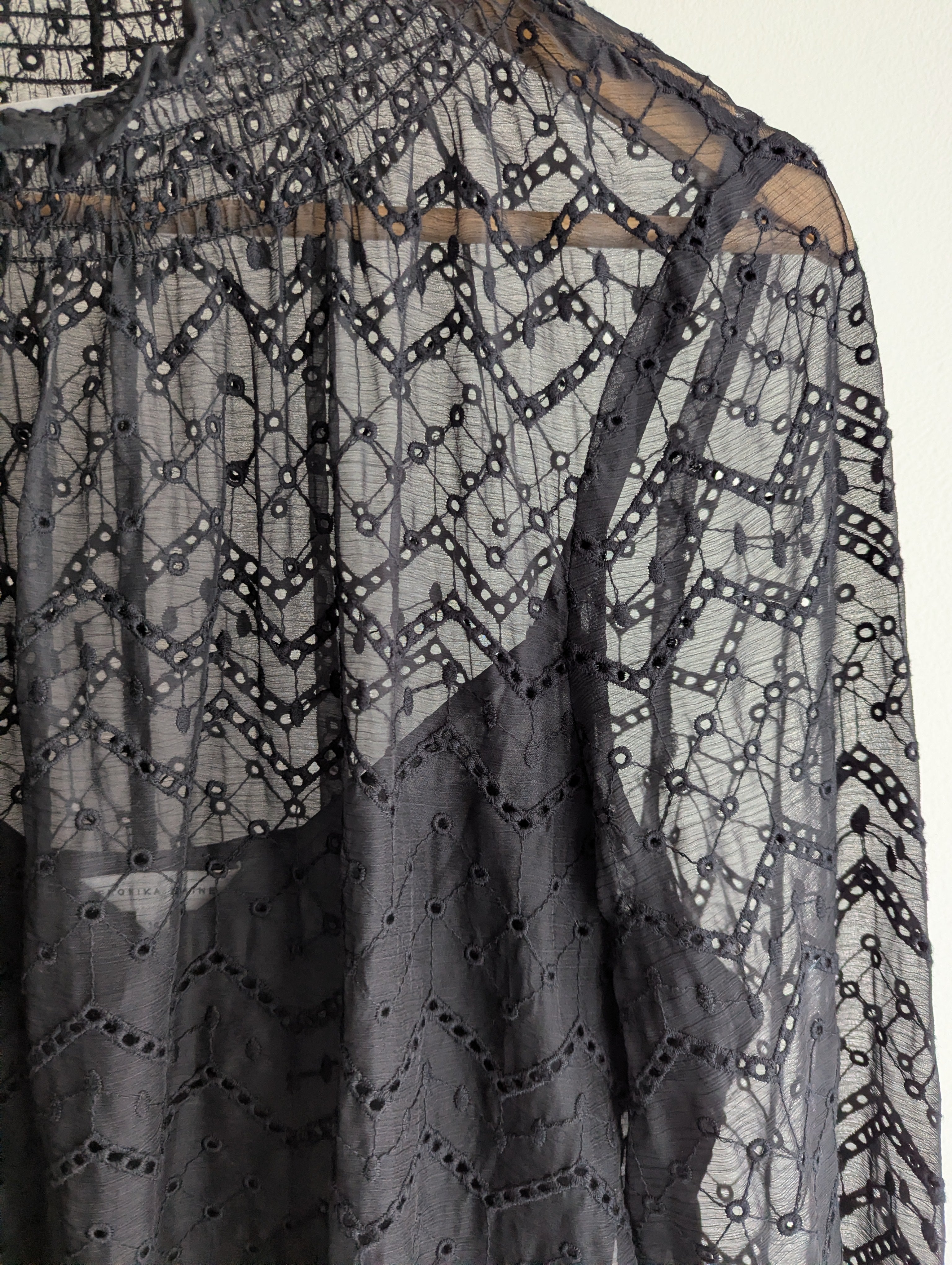 Veronika Maine Sheer Long Sleeve Top