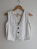 Dissh White Denim Vest