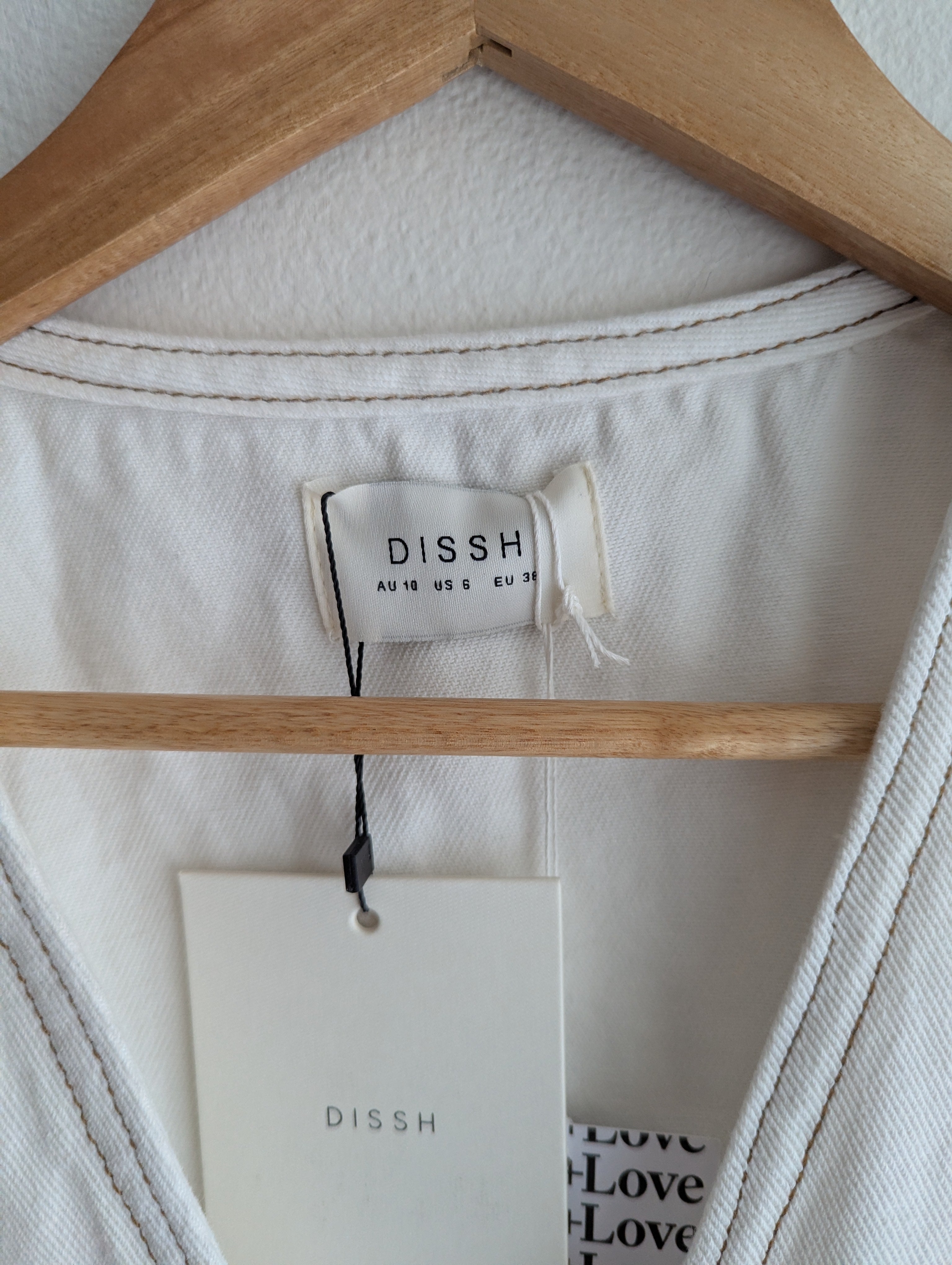 Dissh White Denim Vest
