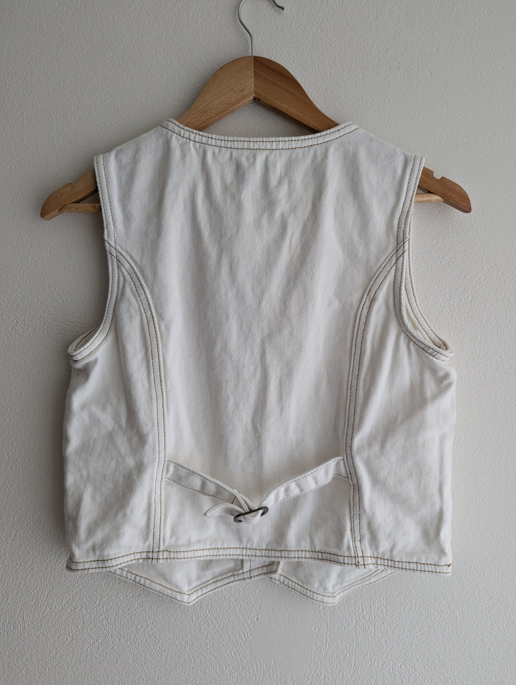 Dissh White Denim Vest