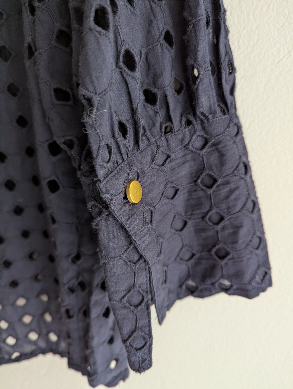 Once Was Off-Shoulder Navy Top