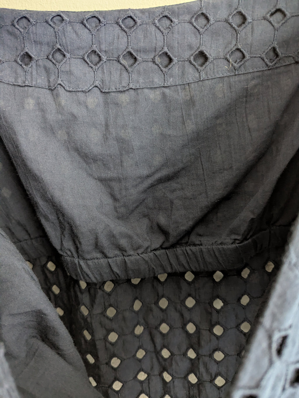 Once Was Off-Shoulder Navy Top