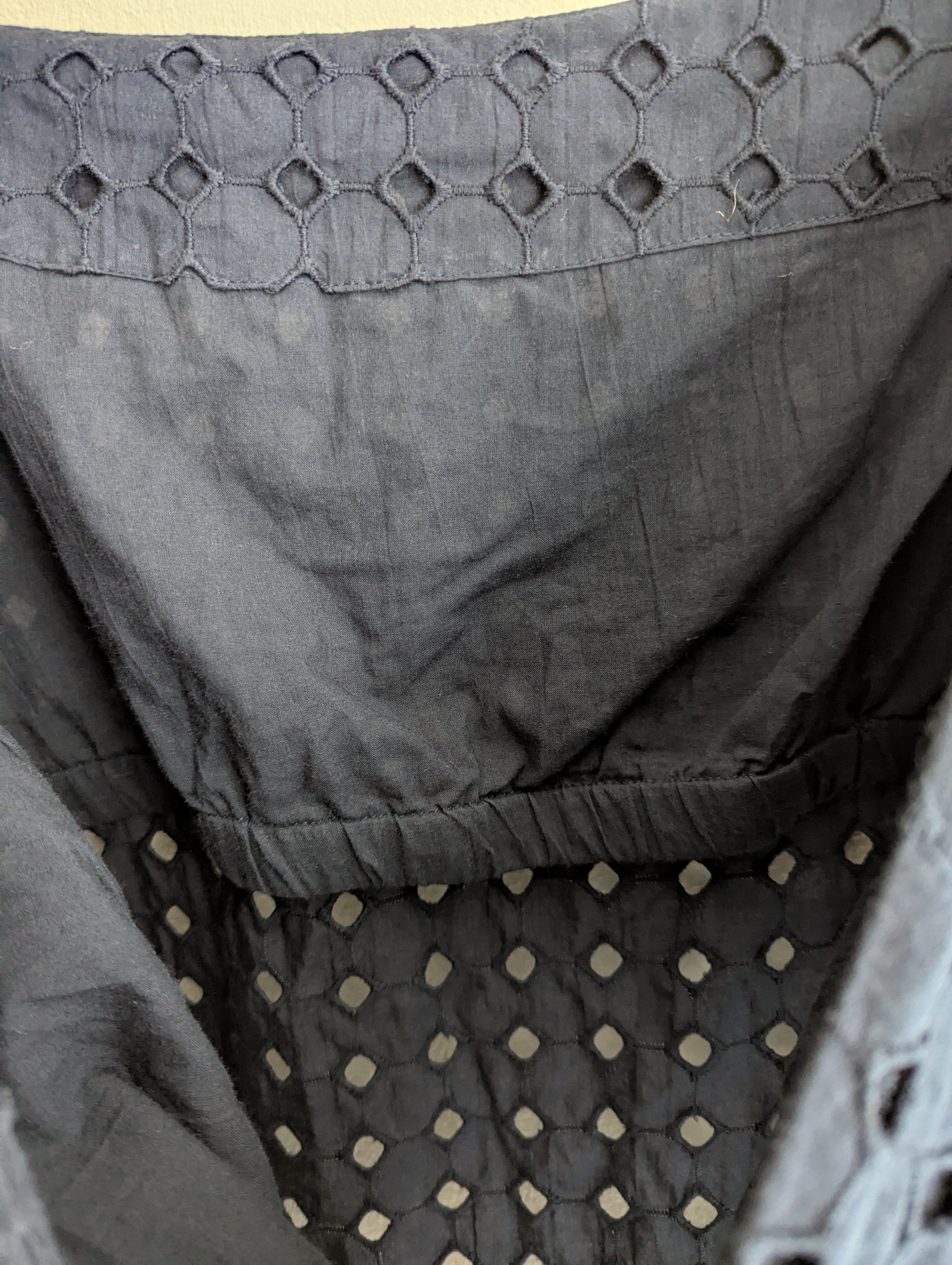 Once Was Off-Shoulder Navy Top