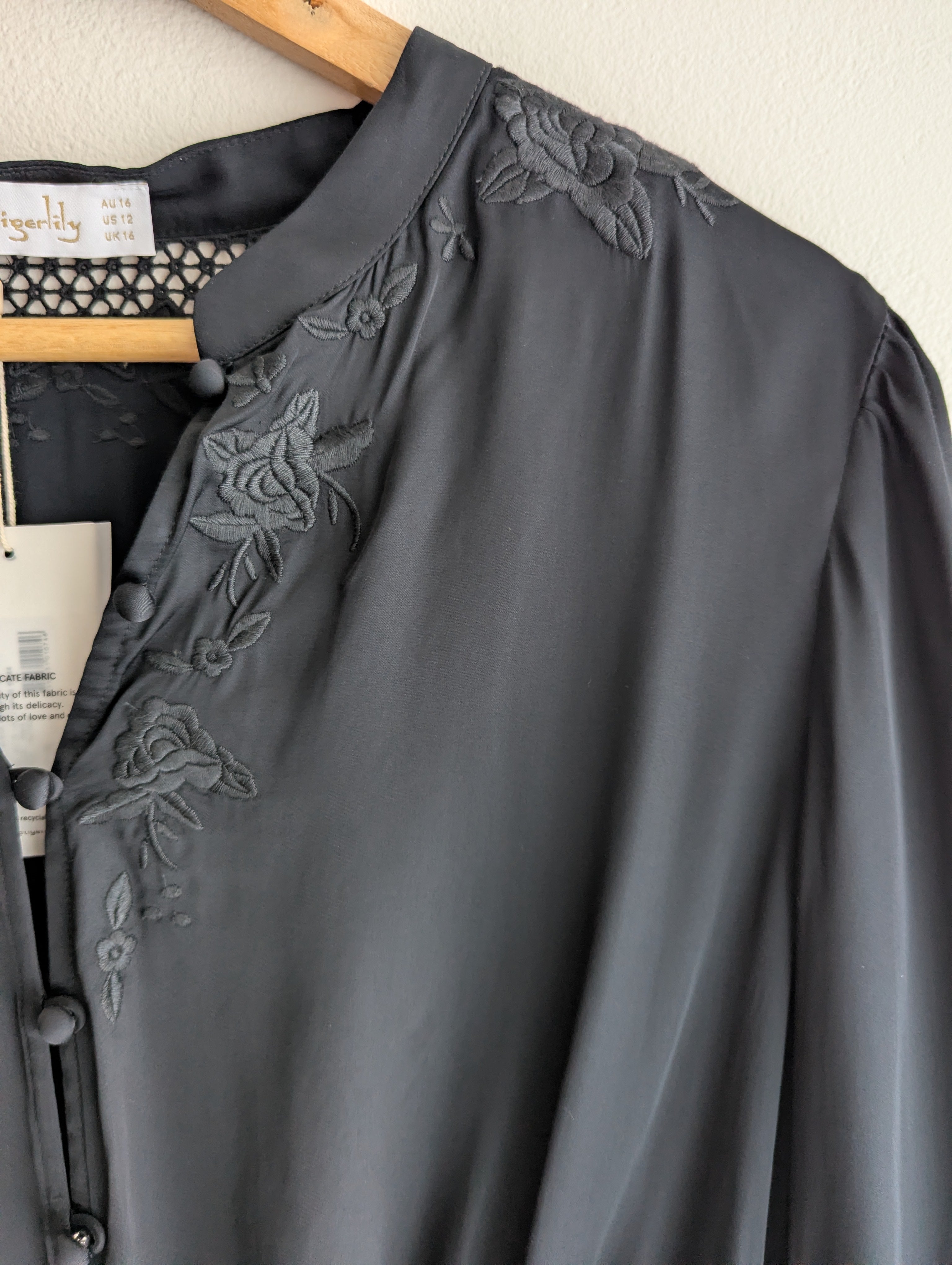 Tigerlily Long-Sleeve Satin Dress