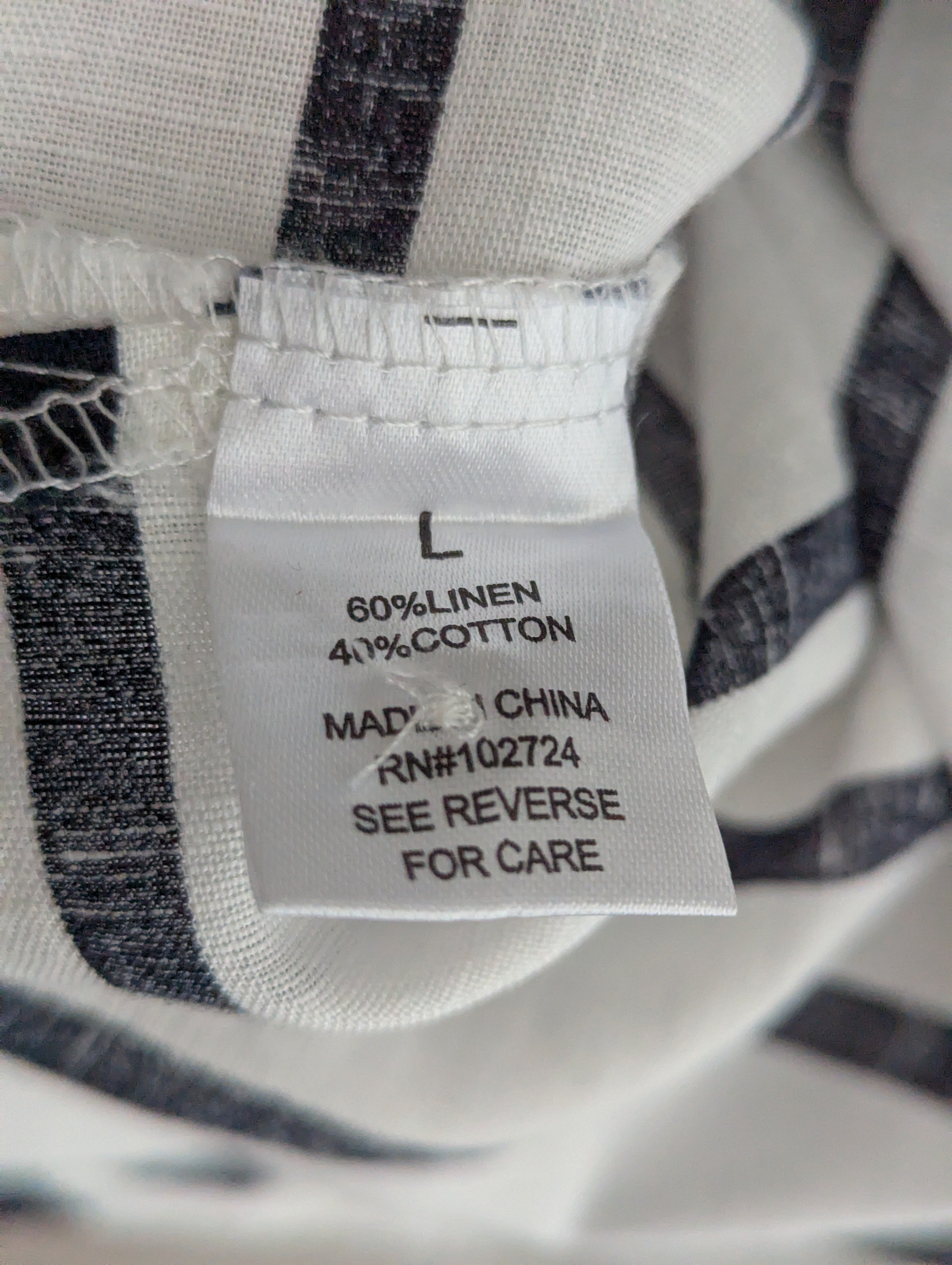 Linen & Cotton Navy & White Stripe Shirt