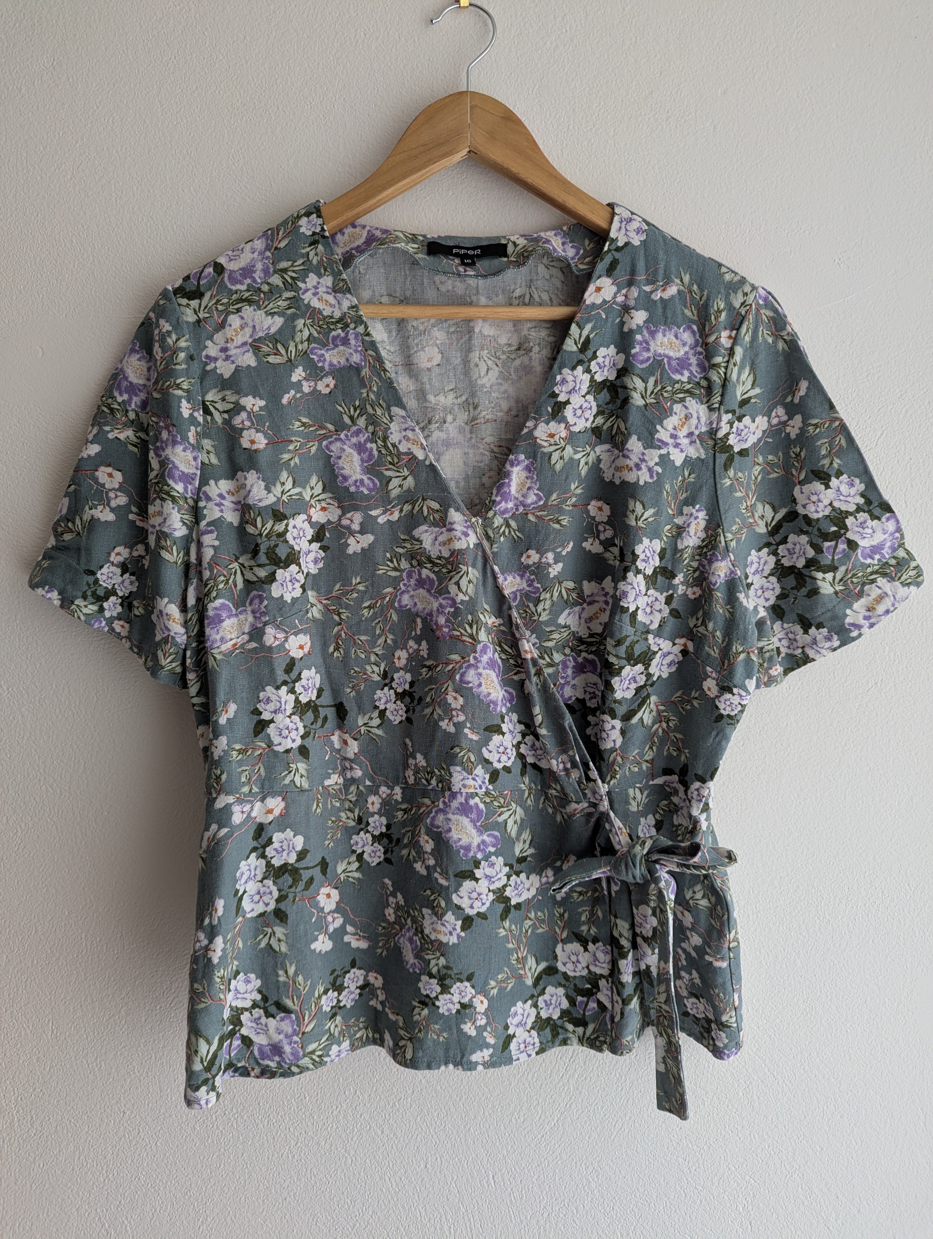 Piper Floral Wrap Shirt