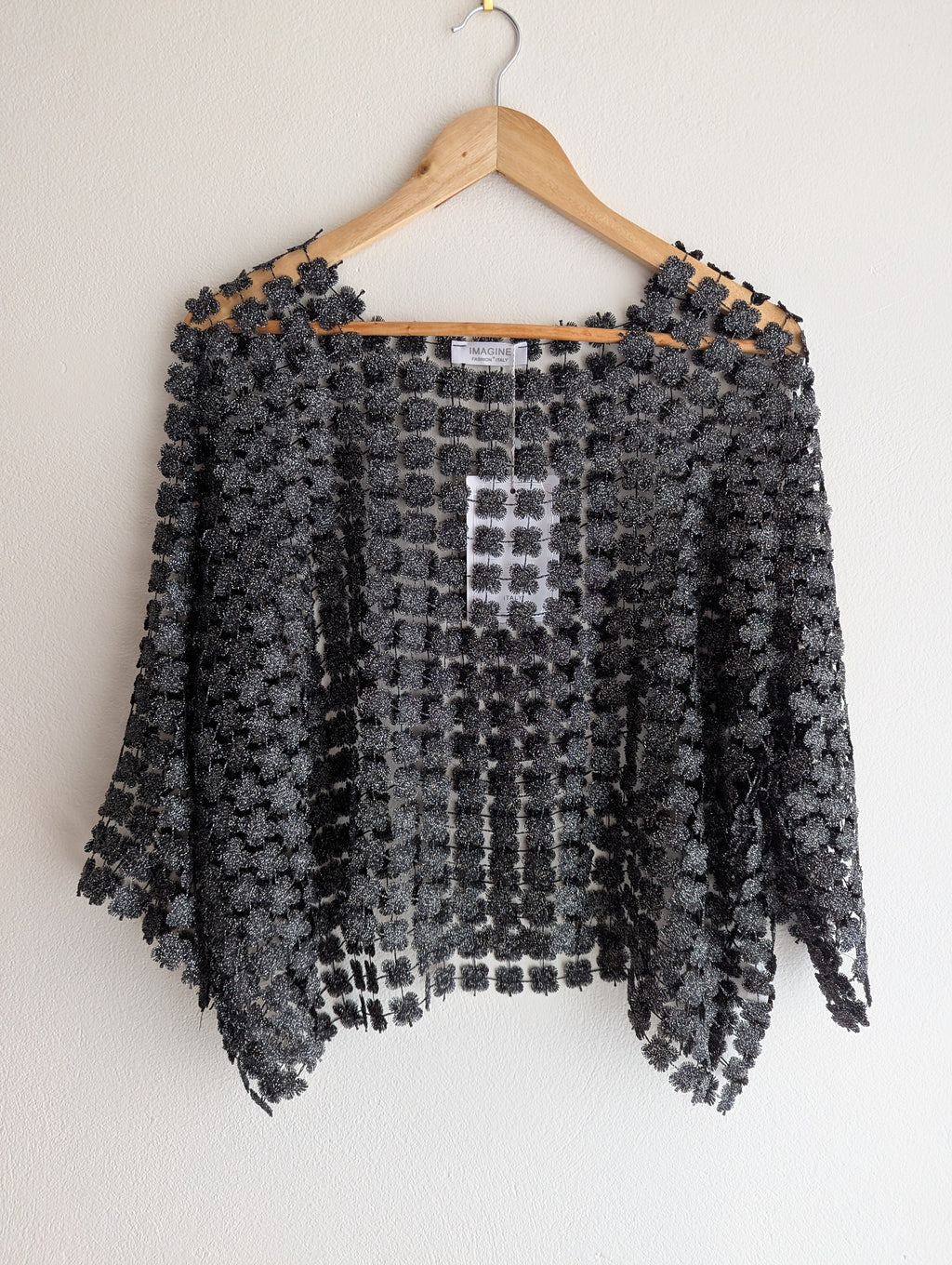 Imagine Fashion Italy Sheer Metallic Top