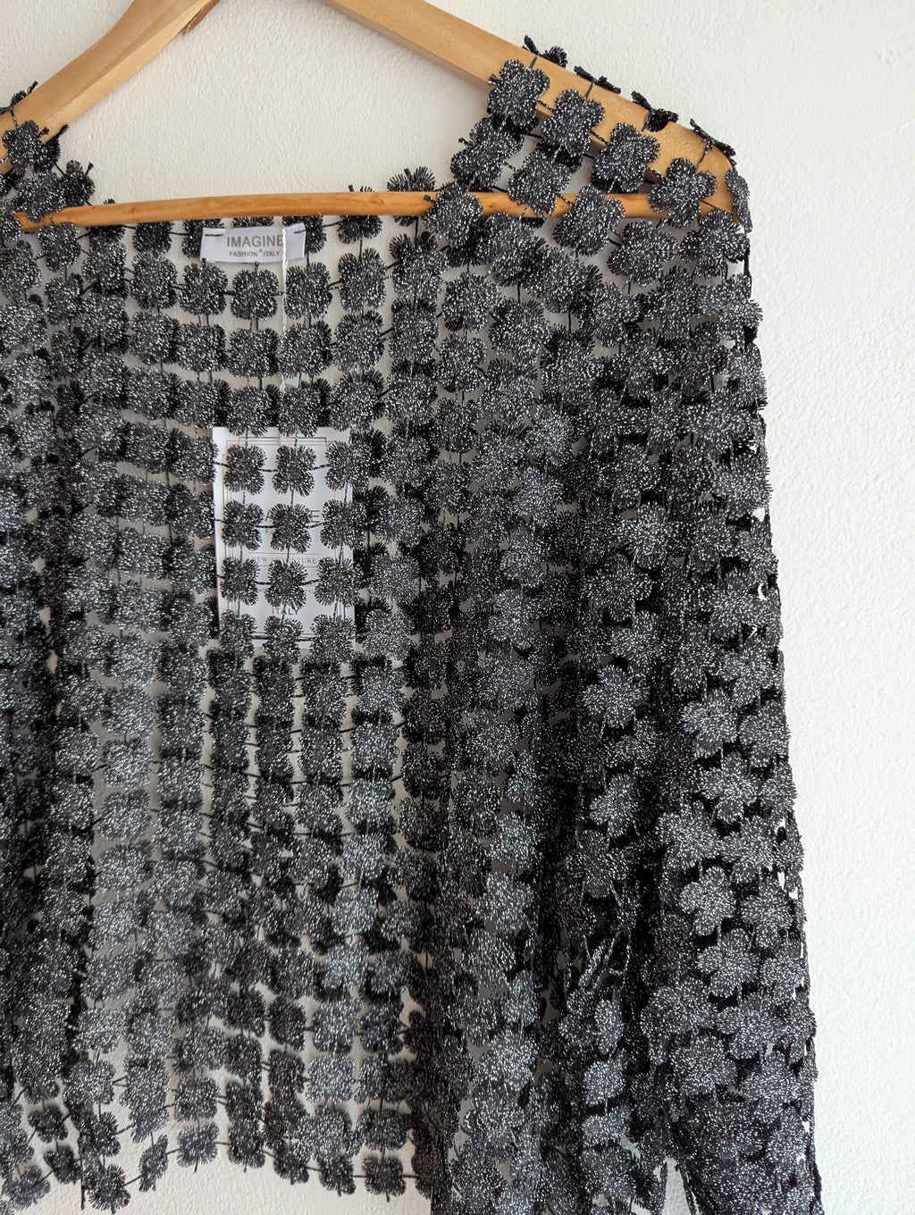 Imagine Fashion Italy Sheer Metallic Top