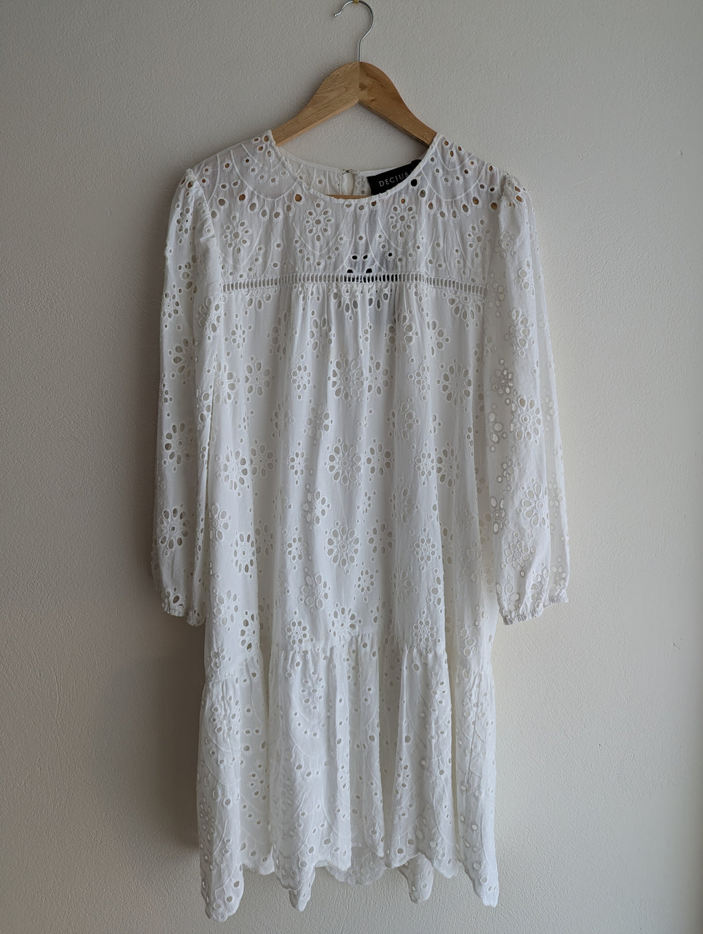Decjuba Broderie Anglaise Long Sleeve Dress