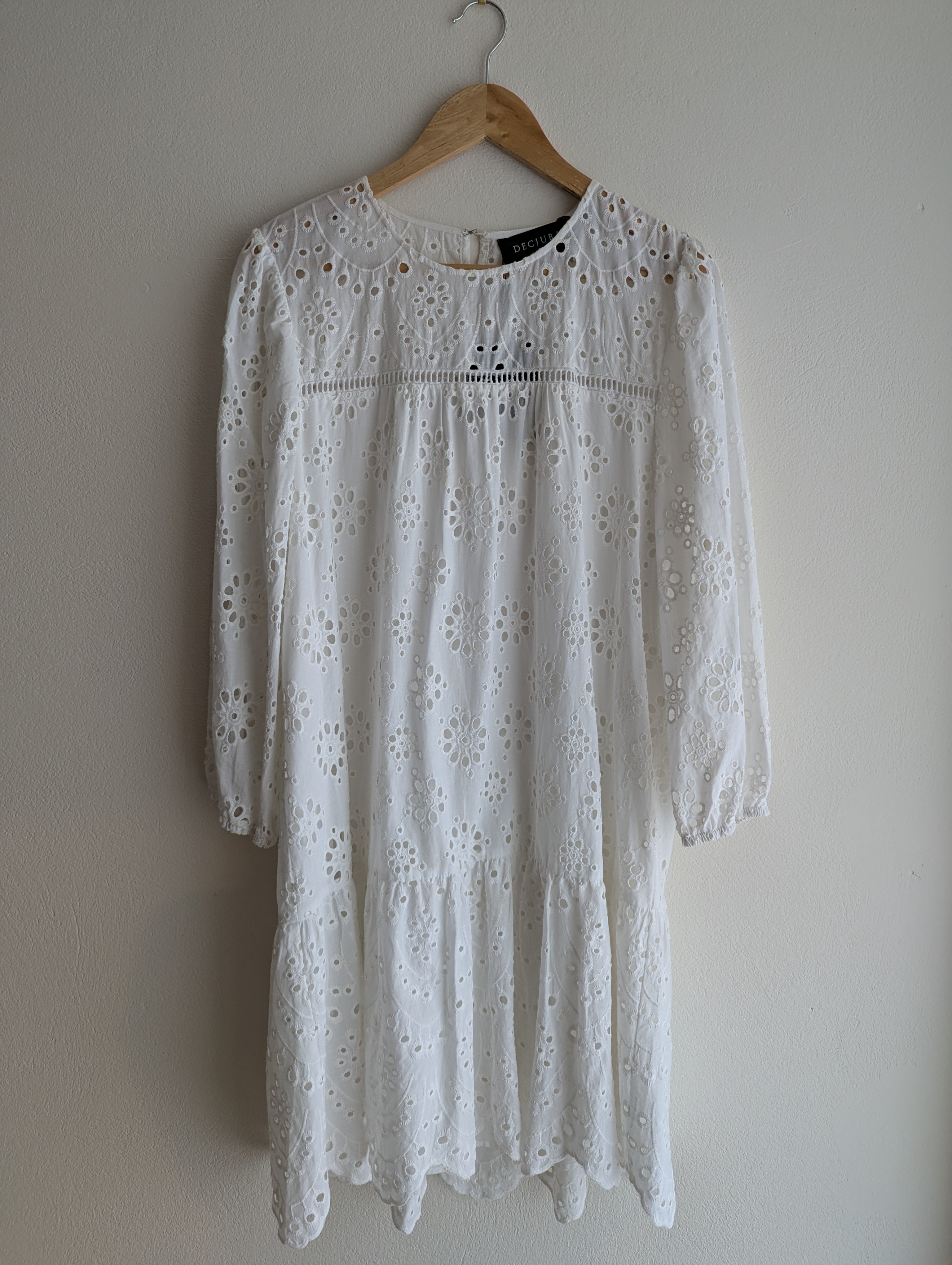 Decjuba Broderie Anglaise Long Sleeve Dress