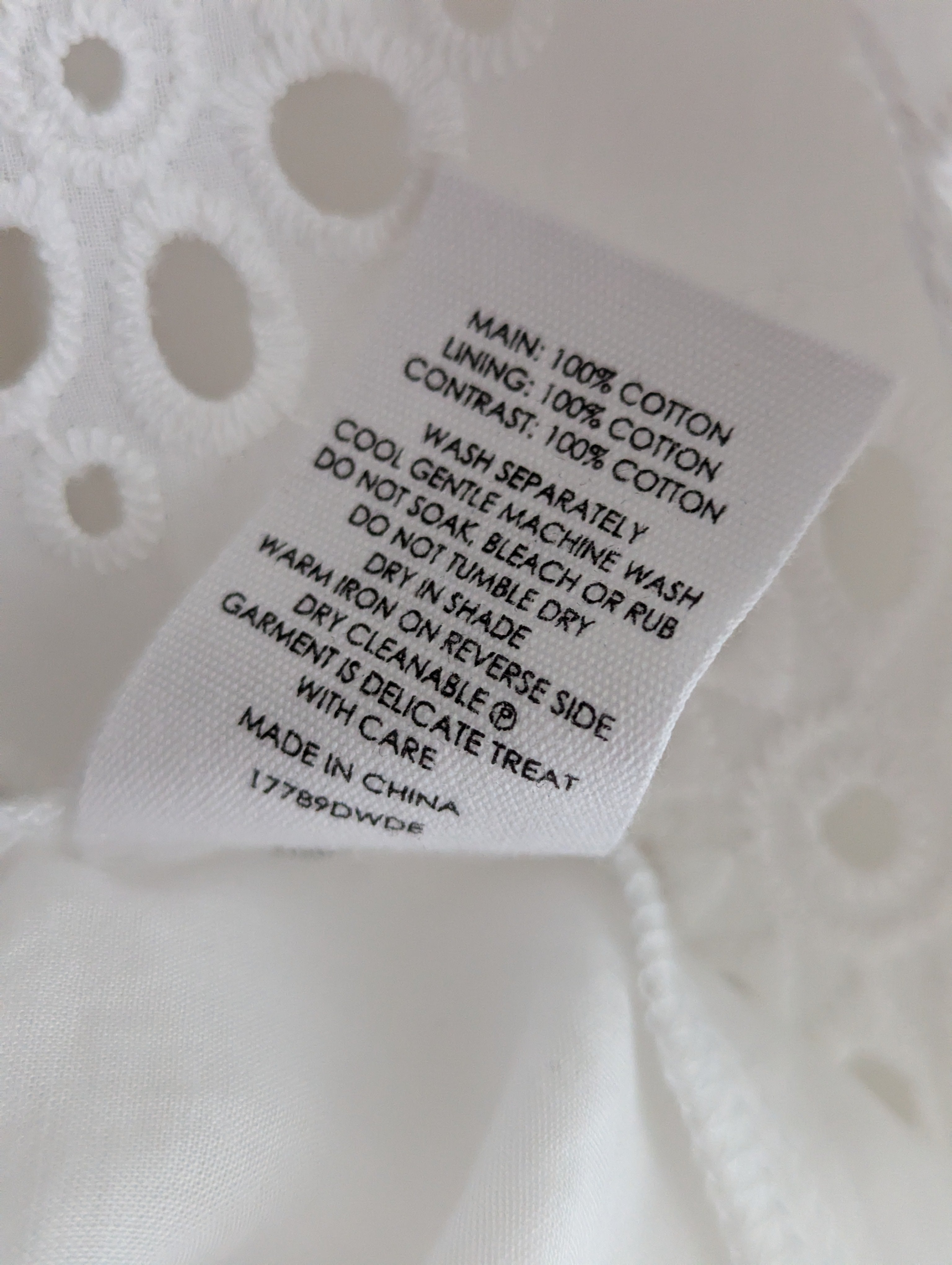 Decjuba Broderie Anglaise Long Sleeve Dress