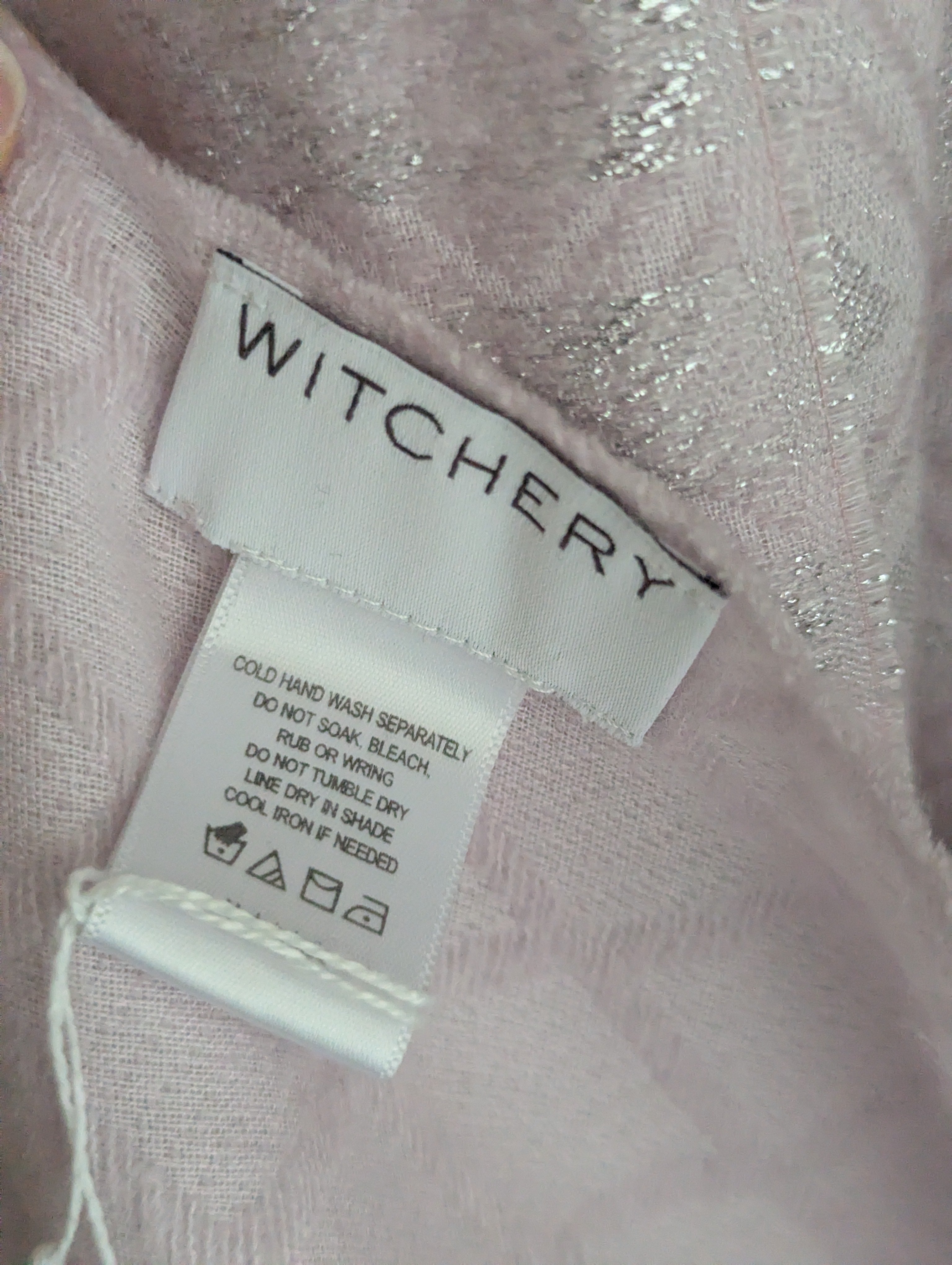 Witchery Lilac & Metallic Silver Scarf