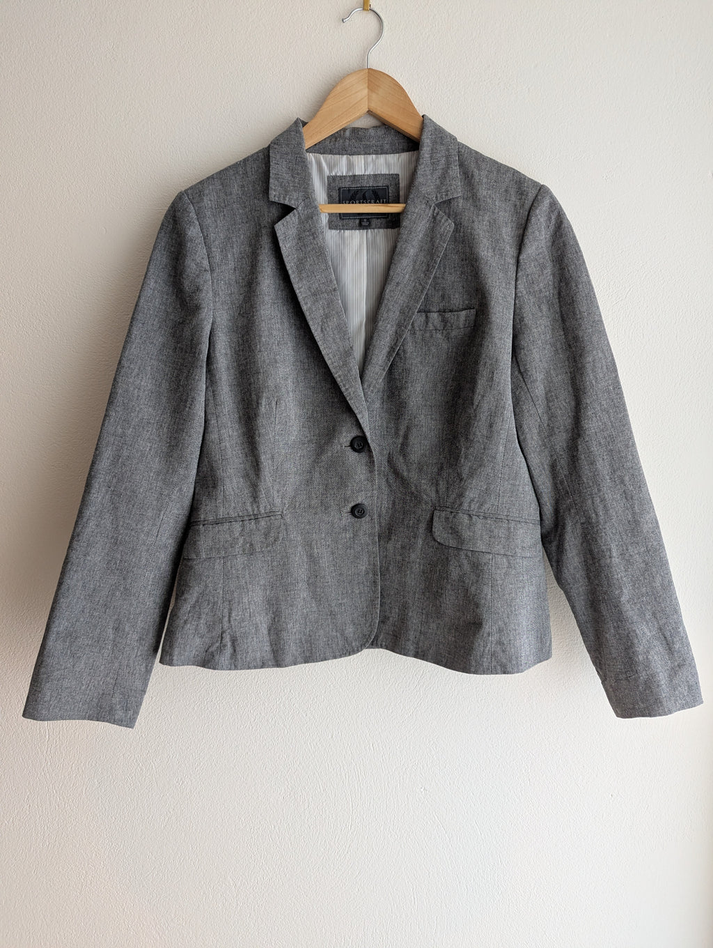 Sportscraft Cotton & Ramie Grey Blazer