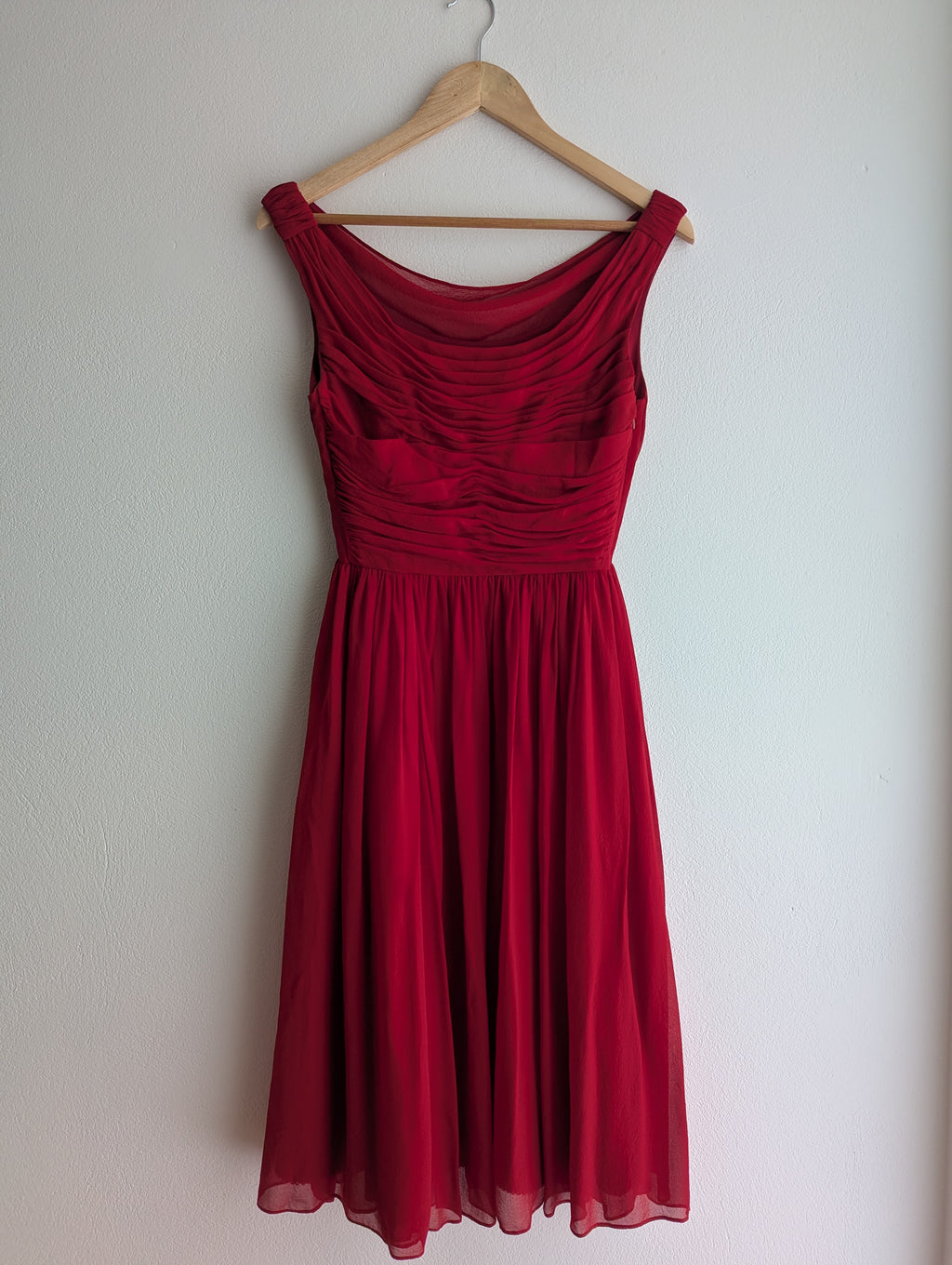 Moulinette Soeurs French Silk Red Tea Dress