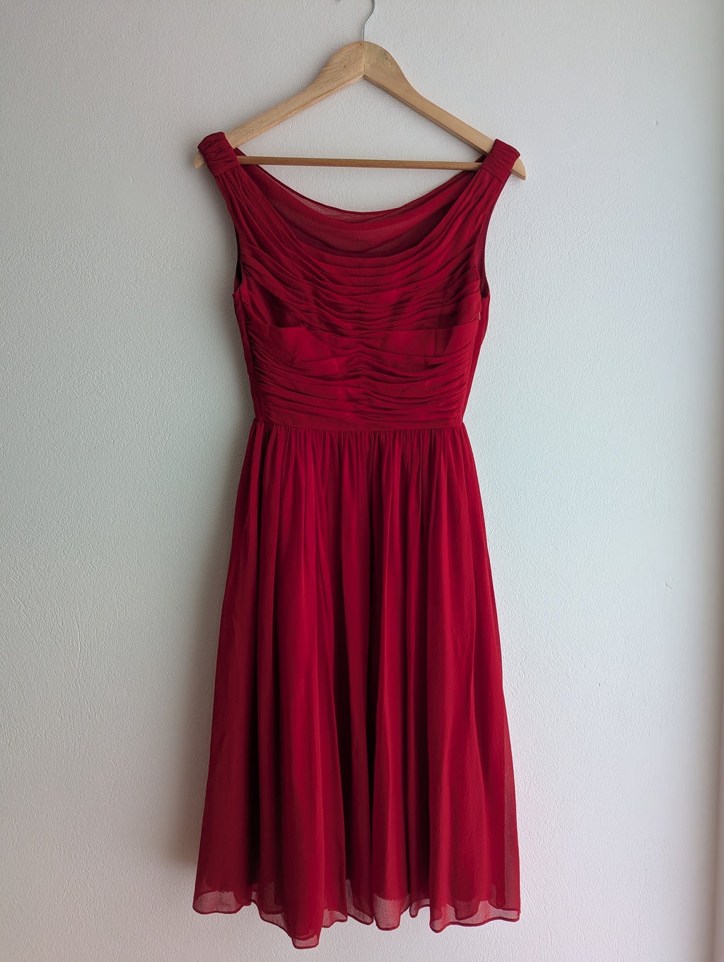 Moulinette Soeurs French Silk Red Tea Dress