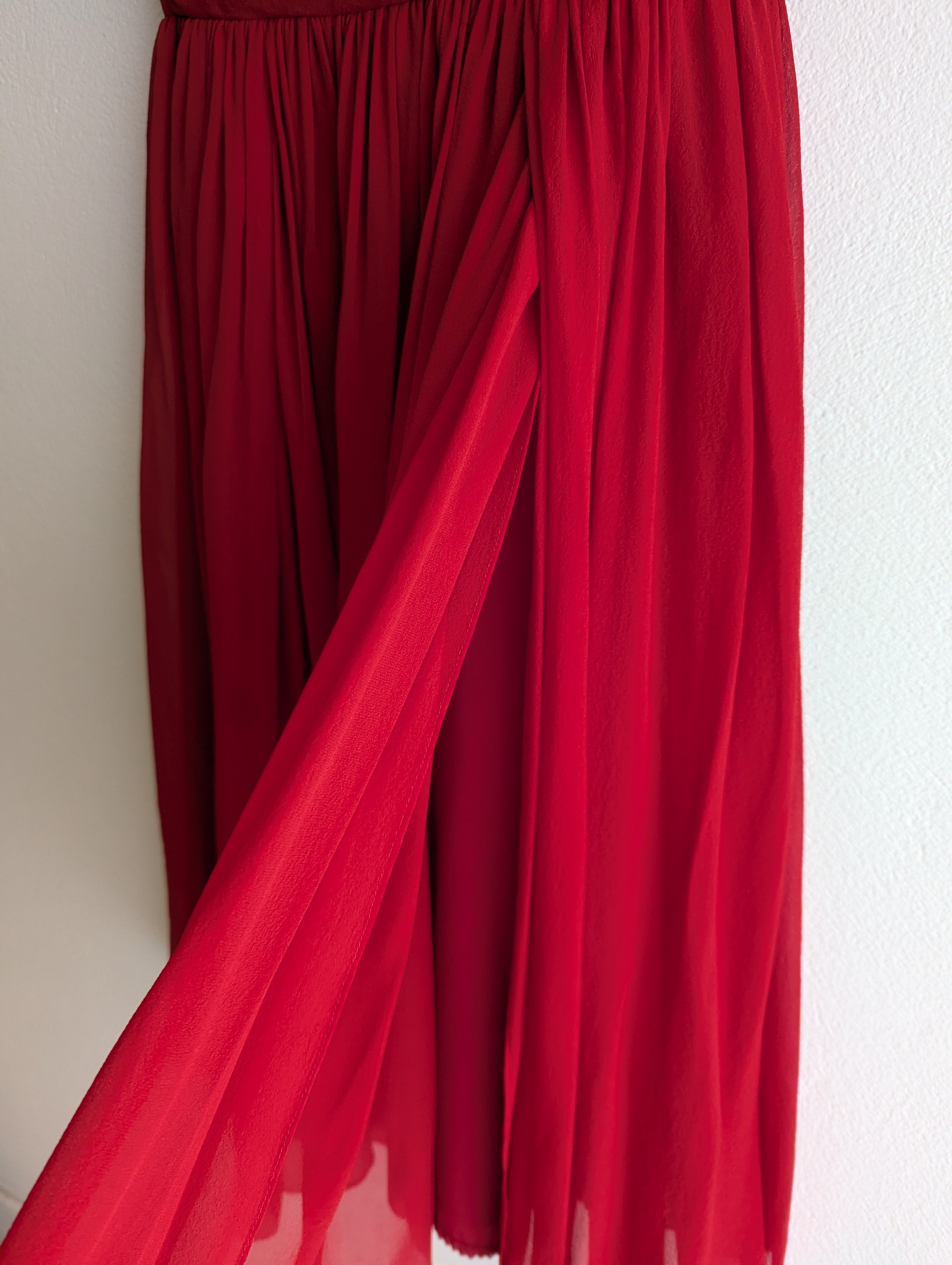 Moulinette Soeurs French Silk Red Tea Dress