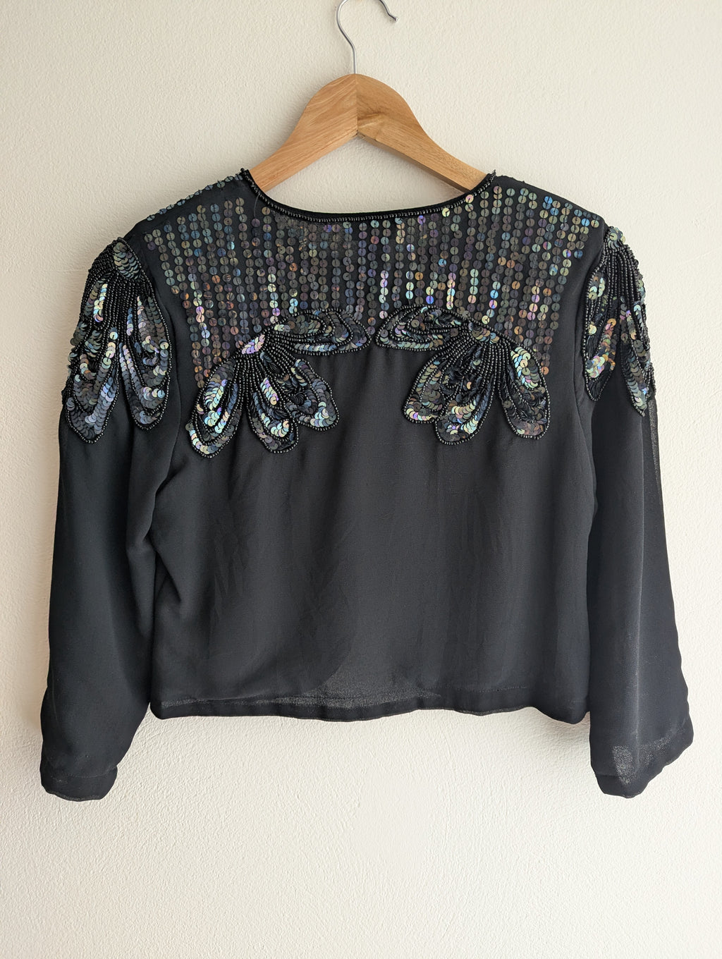 H&M Sequin Black Top