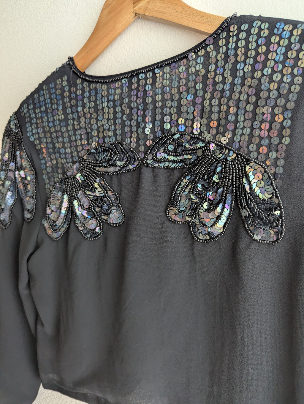 H&M Sequin Black Top