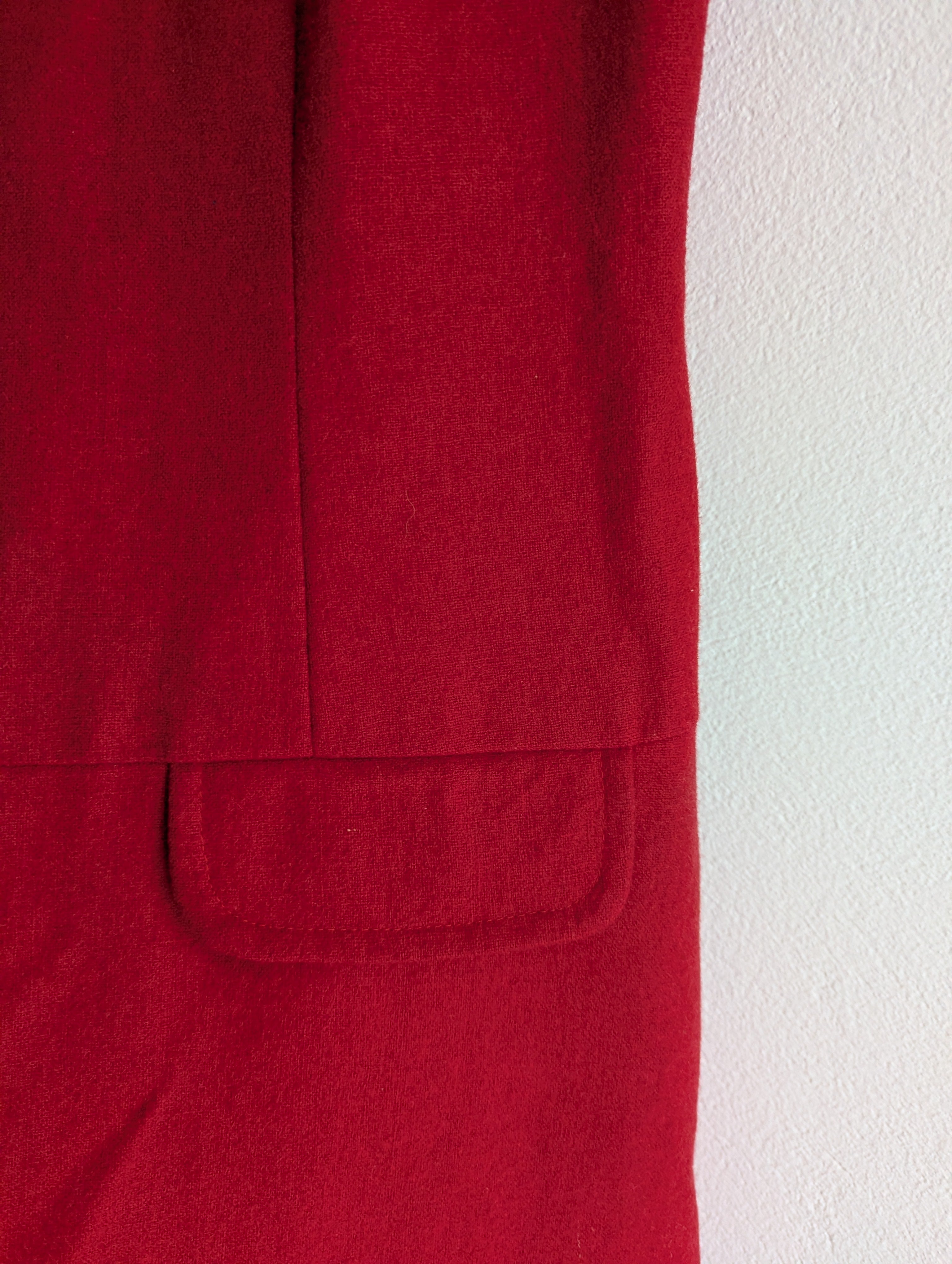 Red Wool Shift Dress