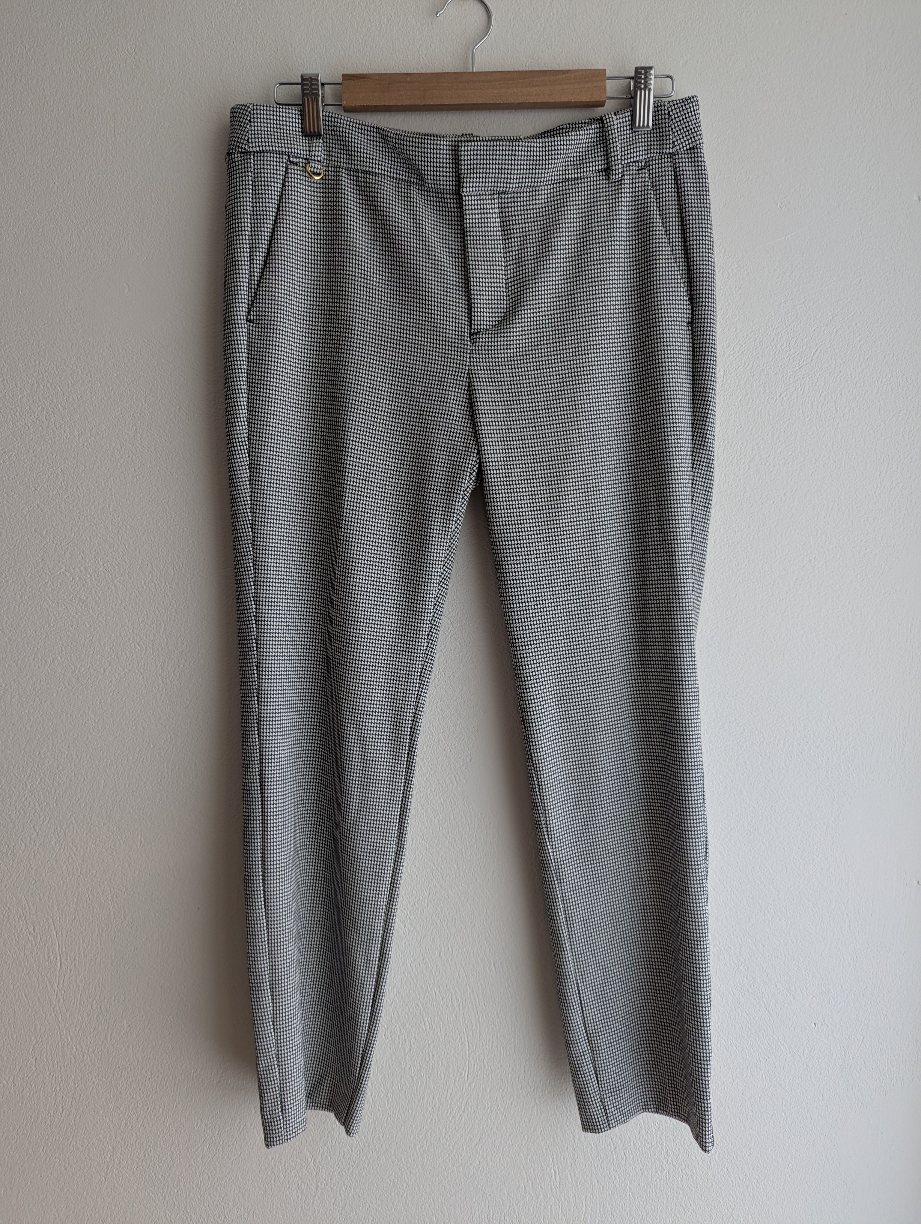 Zara Houndstooth Stretch Trousers